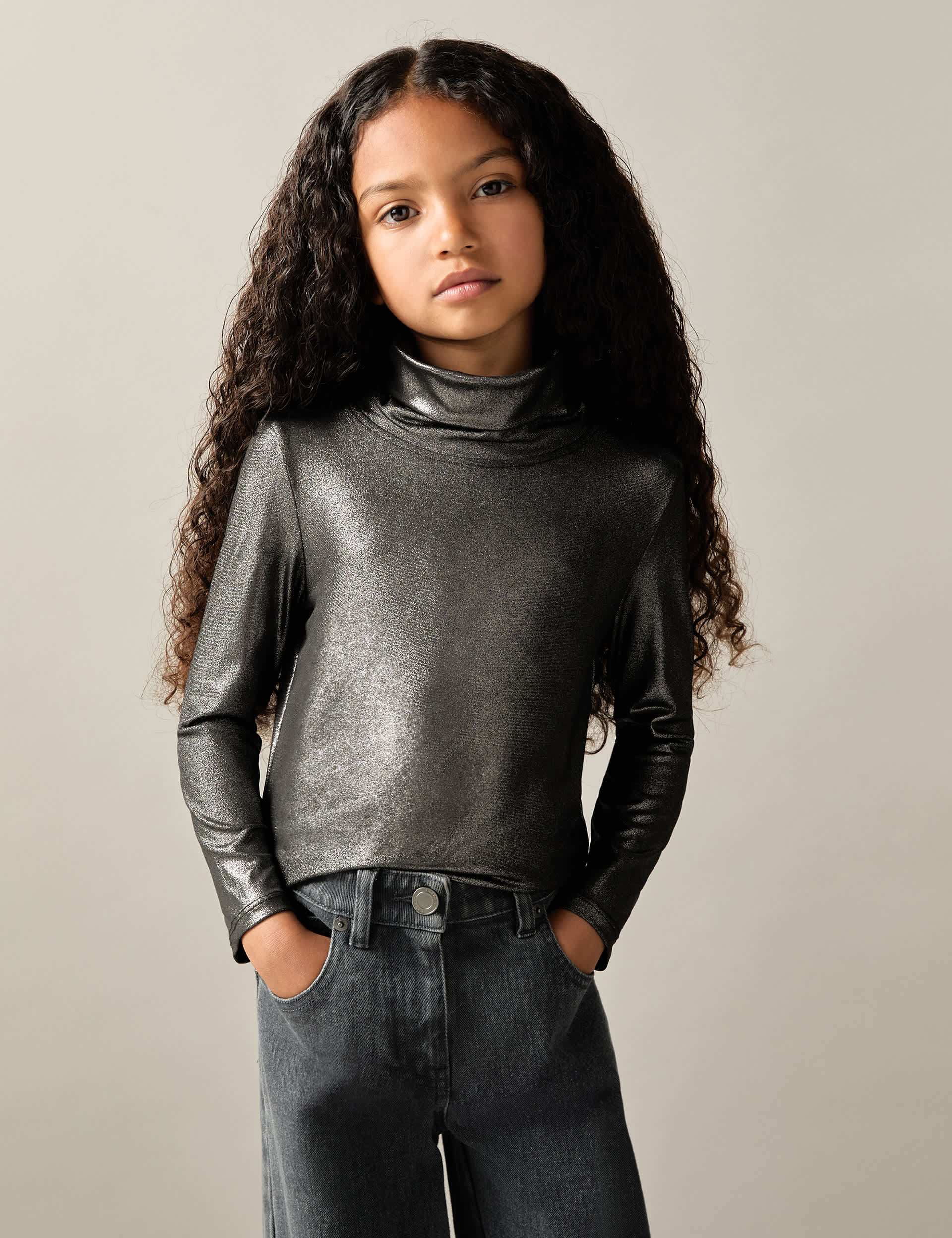 Reiss Girls Sparkly Top (4-14 Yrs) - 13-14 - Silver, Silver