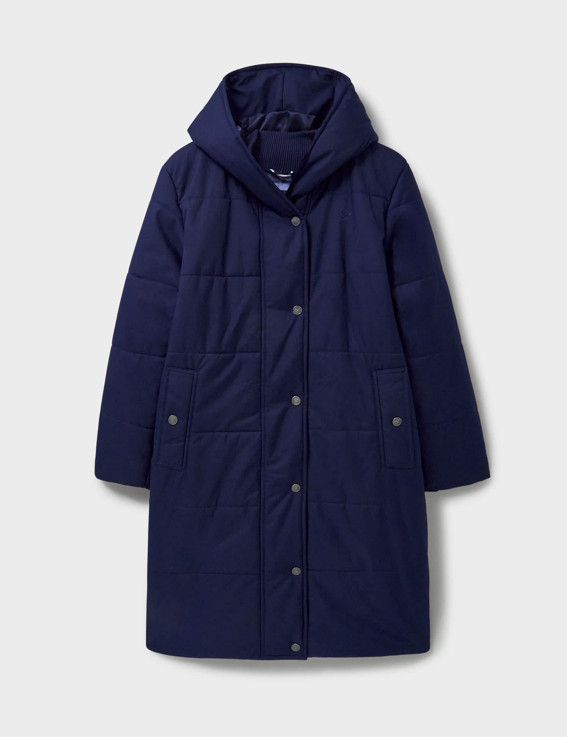 Crew Clothing Women's Hooded Padded Coat - 12 - Navy, Navy,Camel