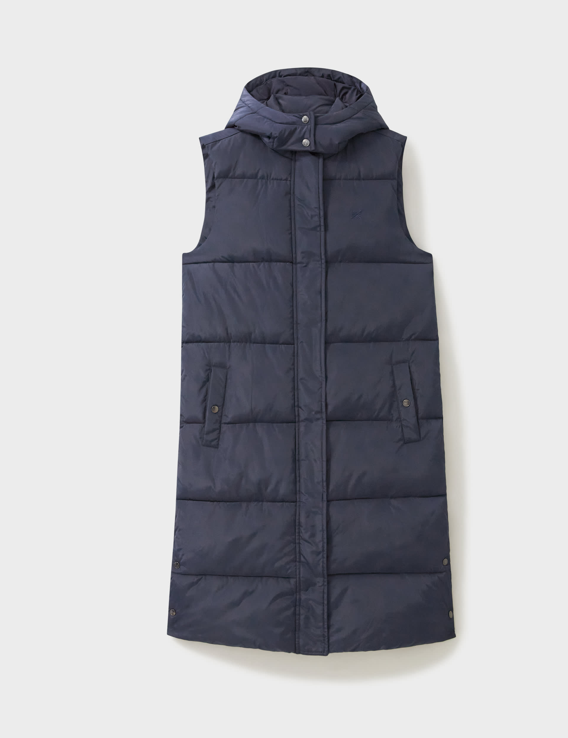 Crew Clothing Women's Padded Hooded Longline Gilet - 10 - Navy, Navy