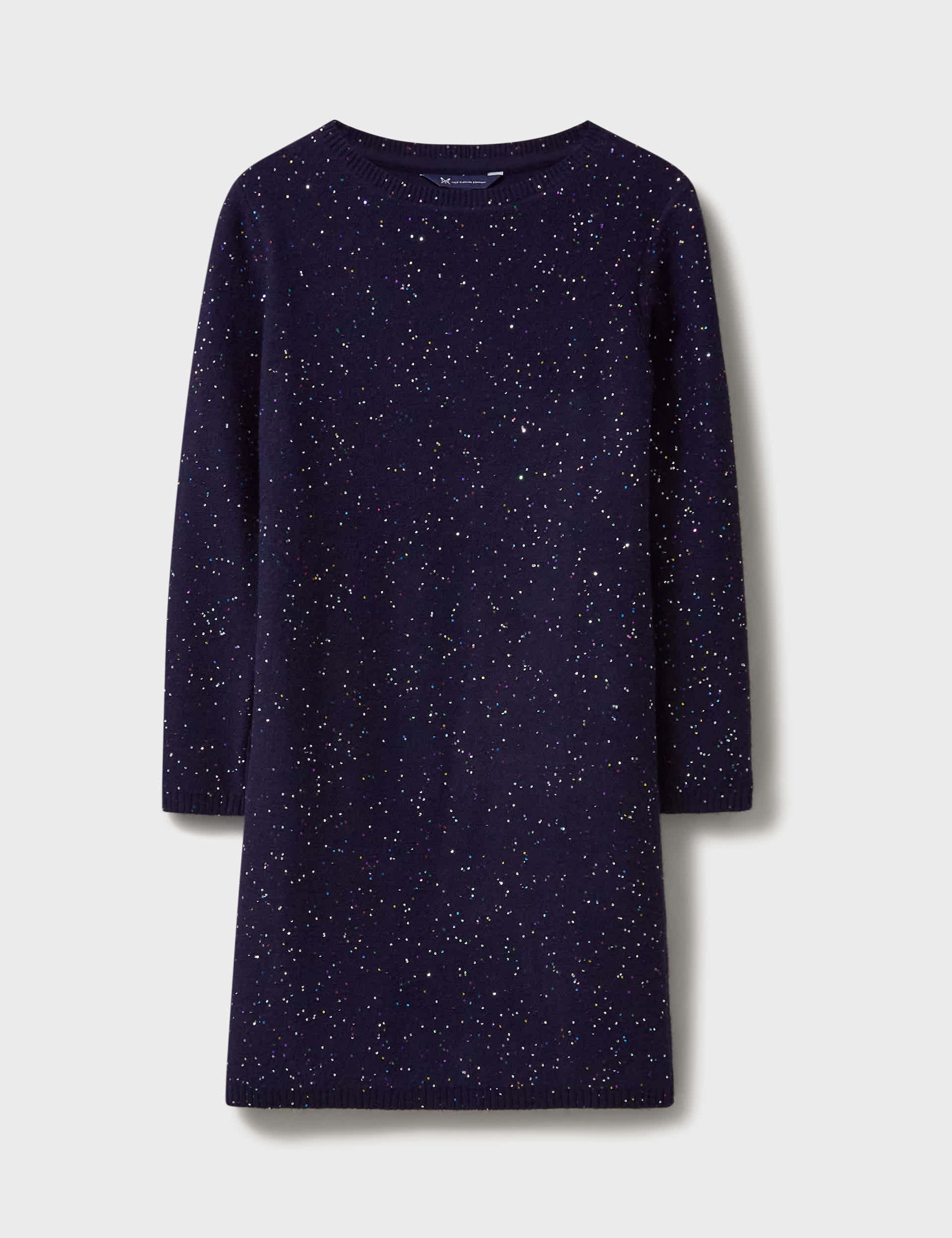 Crew Clothing Women's Sparkly Mini Jumper Dress - 8 - Navy, Navy