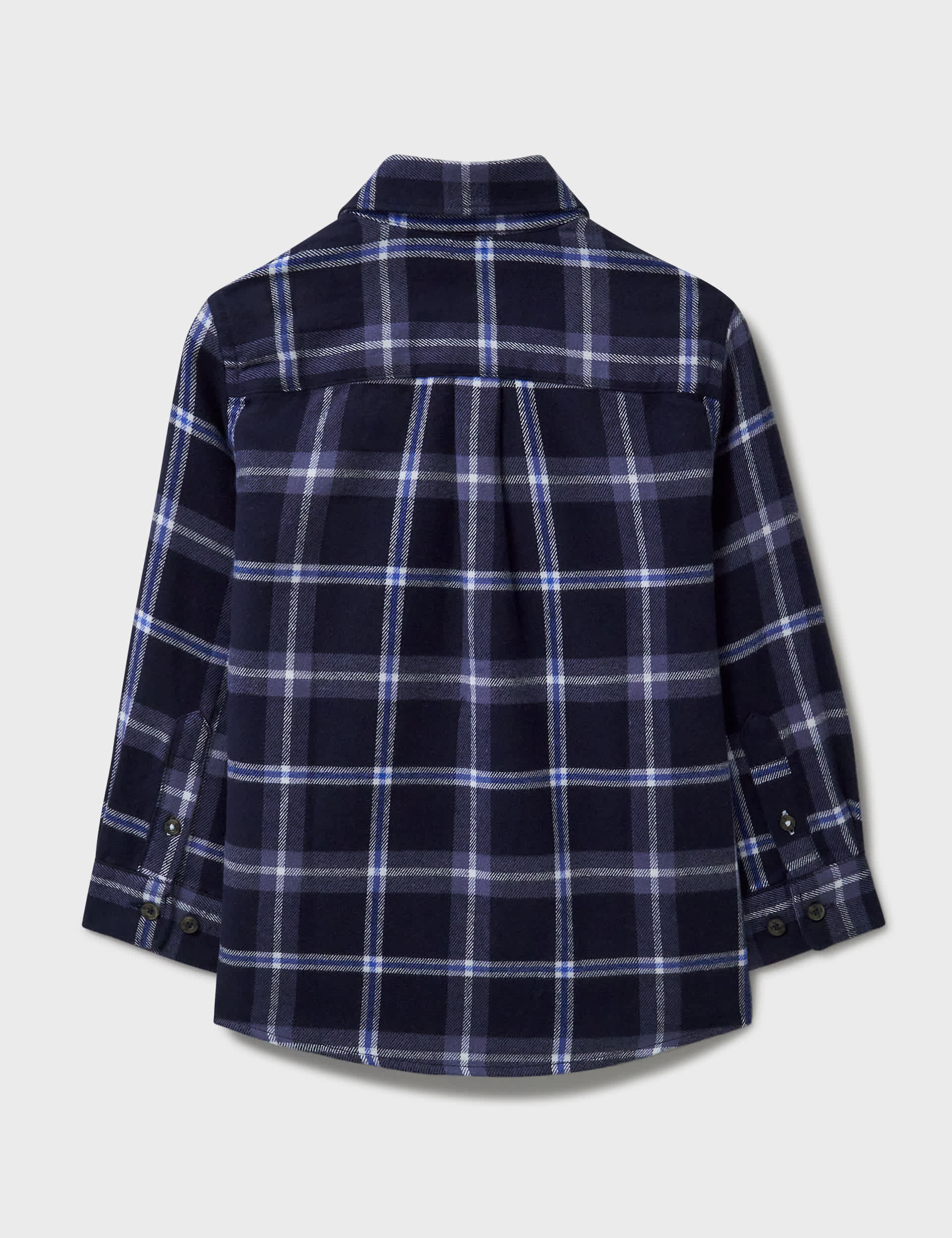 Crew Clothing Boys Pure Cotton Checked Shirt (3-12 Yrs) - 7-8 Y - Navy, Navy