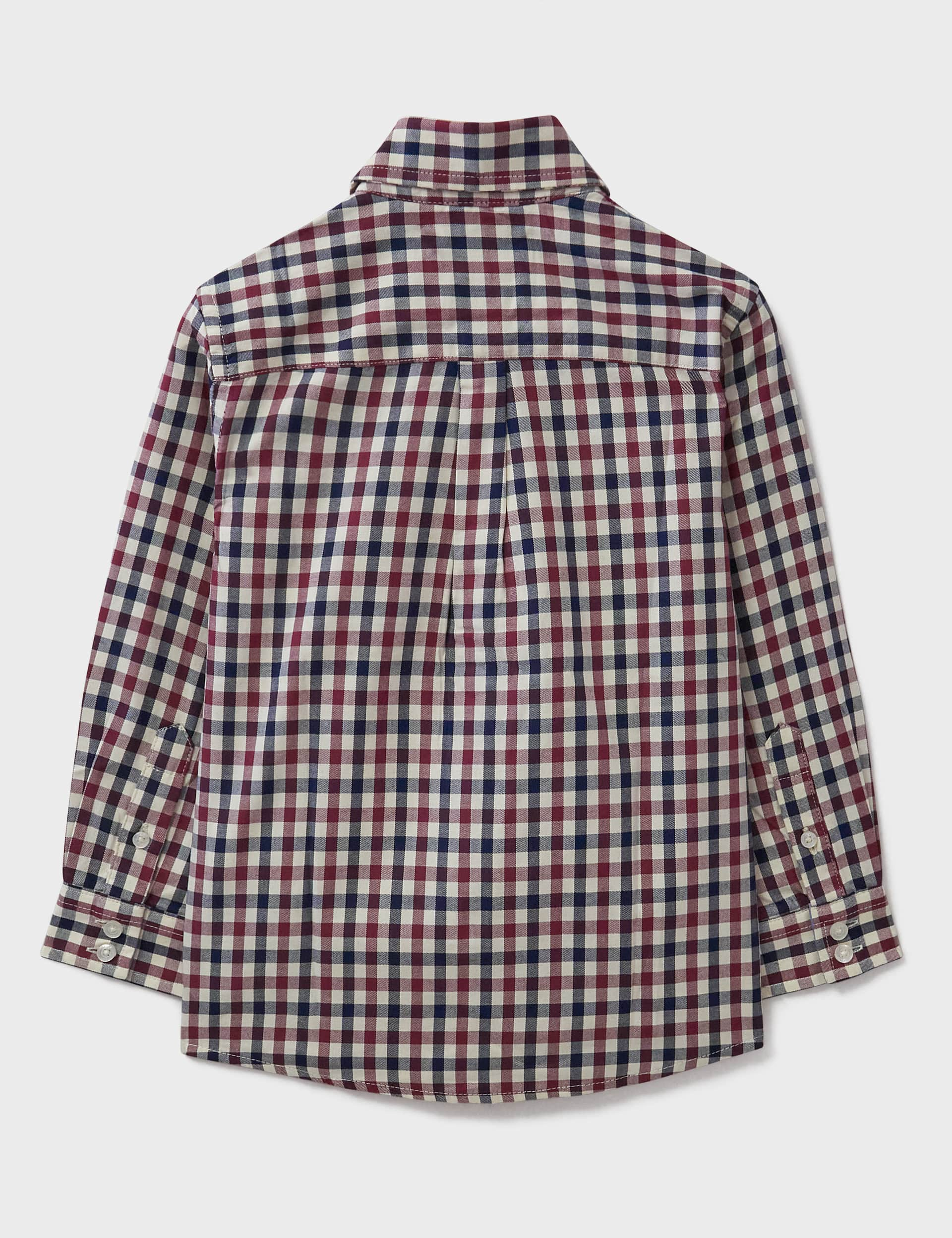 Crew Clothing Boys Pure Cotton Checked Shirt (3-12 Yrs) - 3-4 Y - Navy, Navy