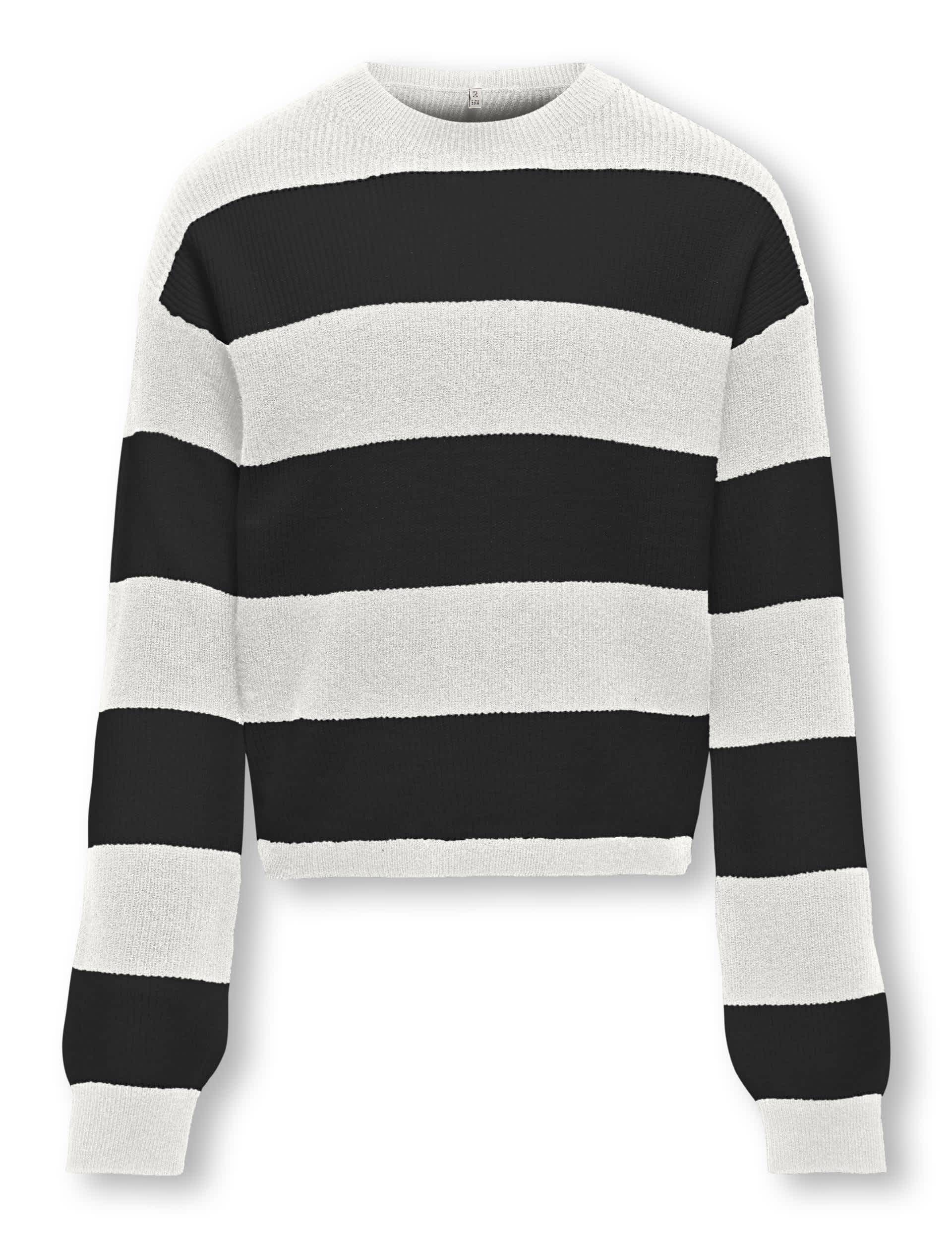 Kids Only Girls Striped Jumper (7-14 Yrs) - 13-14 - Black Mix, Black Mix