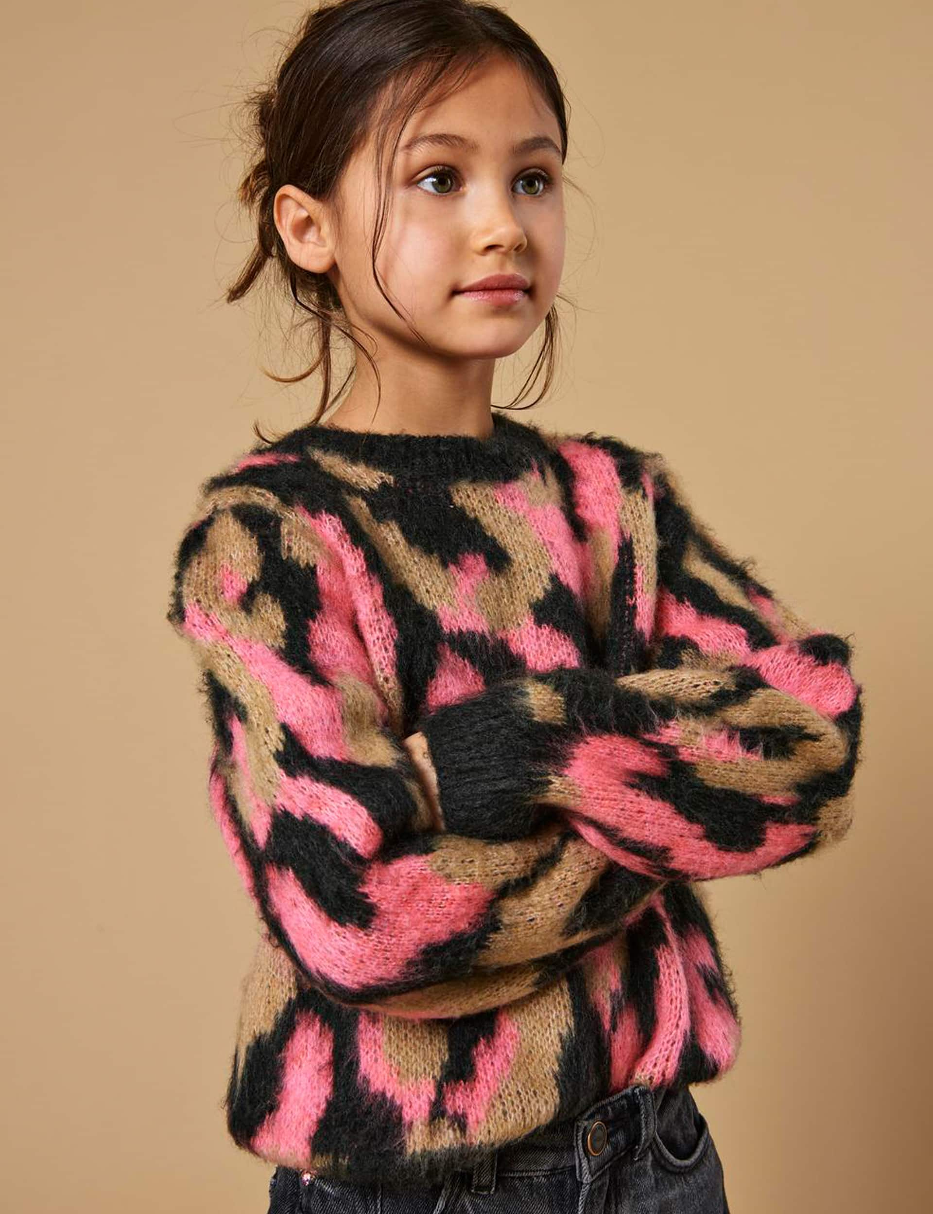 Kids Only Girls Animal Jumper (7-14 Yrs) - 7-8 Y - Black Mix, Black Mix