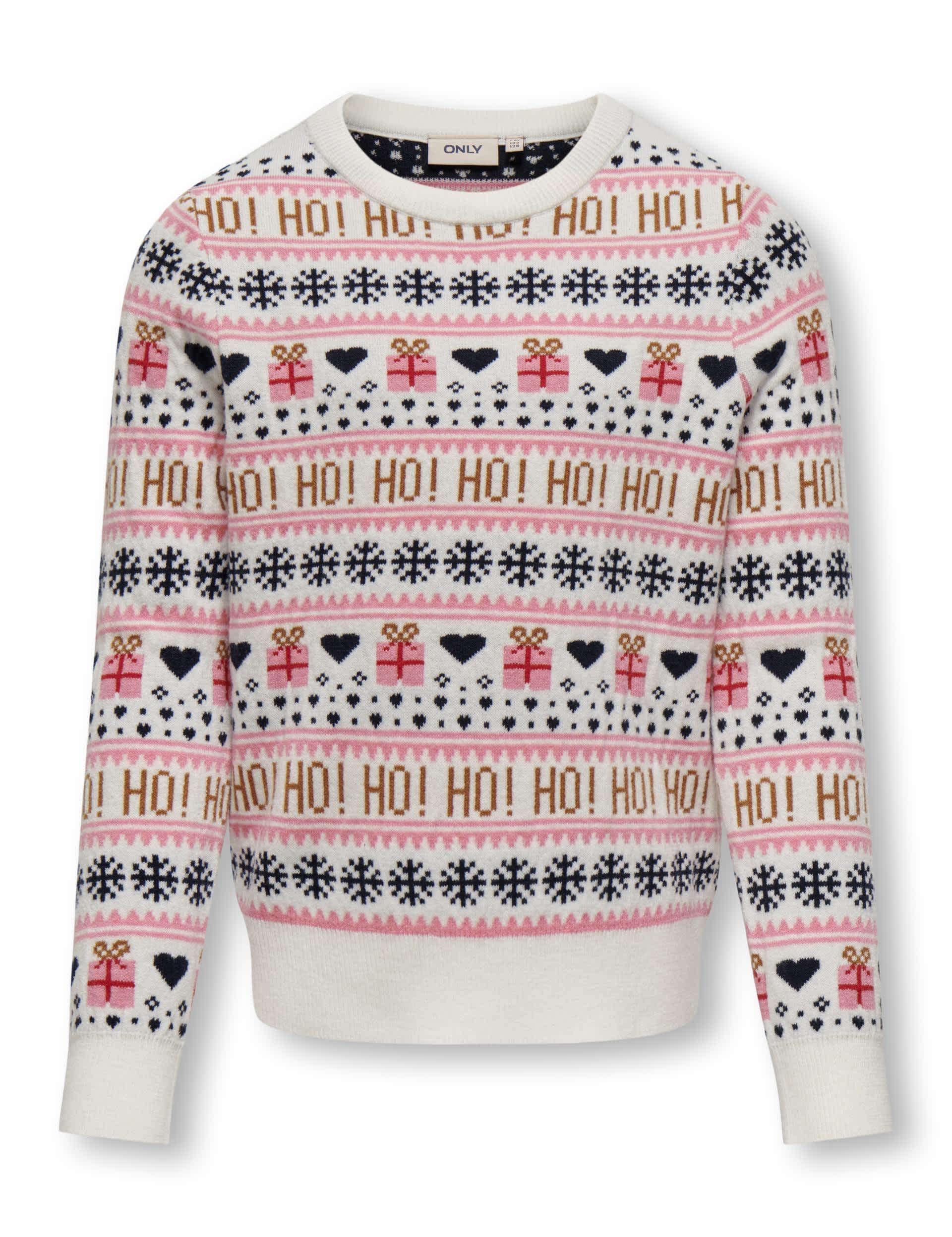 Kids Only Girls Christmas Jumper (7-14 Yrs) - 13-14 - Red Mix, Red Mix