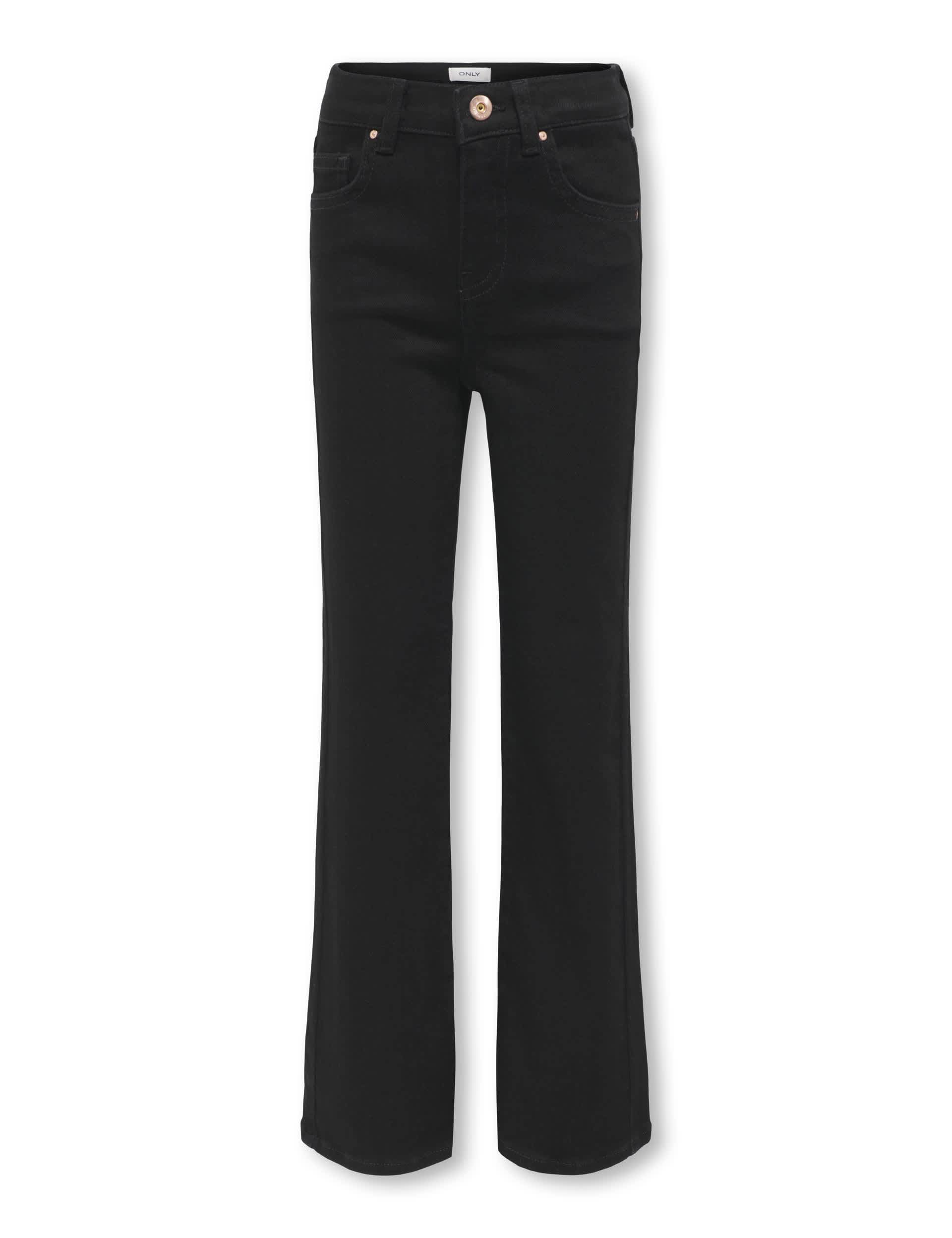 Kids Only Girls Regular Denim Wide Leg Jeans (8-14 Yrs) - 10y - Black Denim, Black Denim