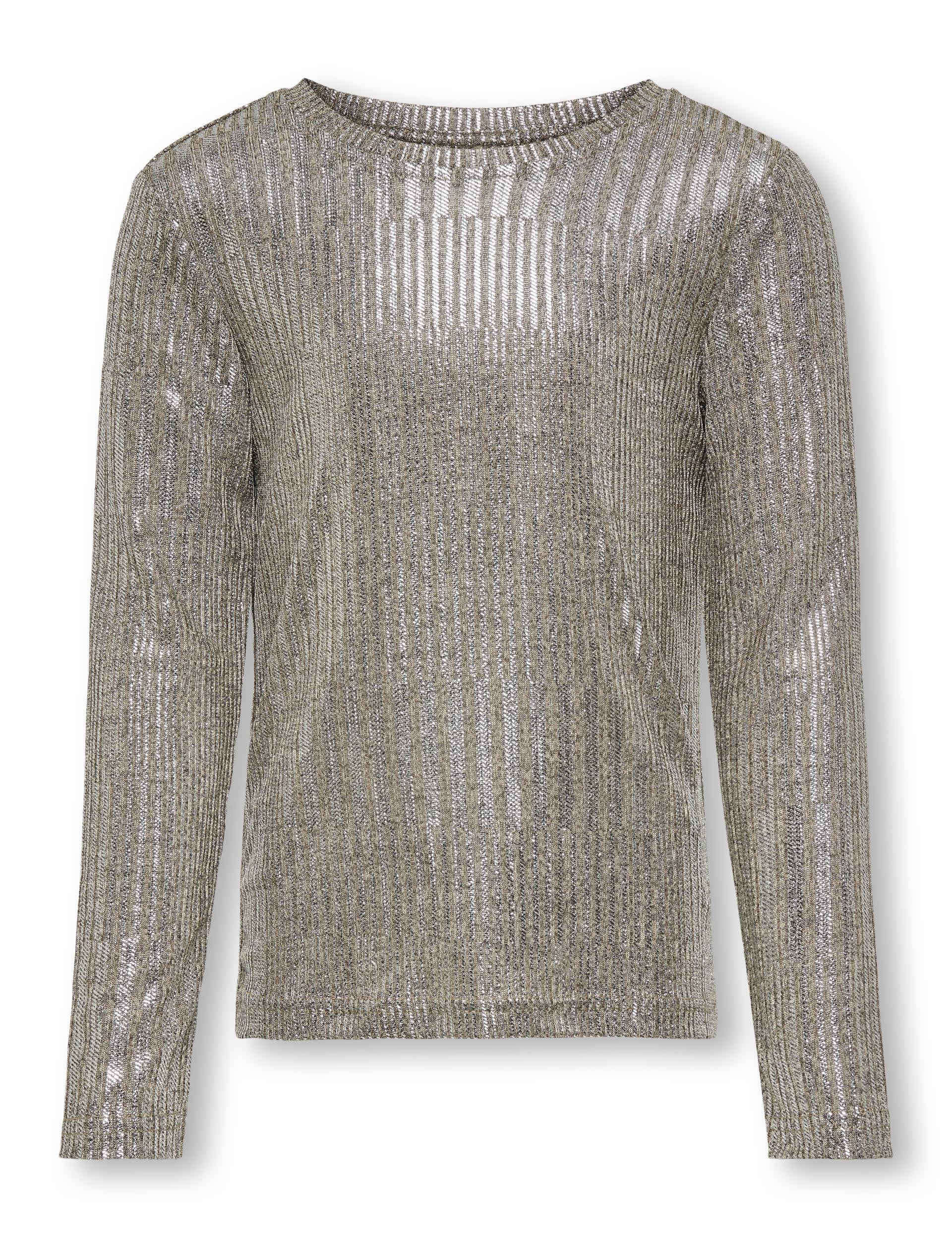 Kids Only Girls Ribbed Sparkly Top (7-14 Yrs) - 11-12 - Silver Mix, Silver Mix