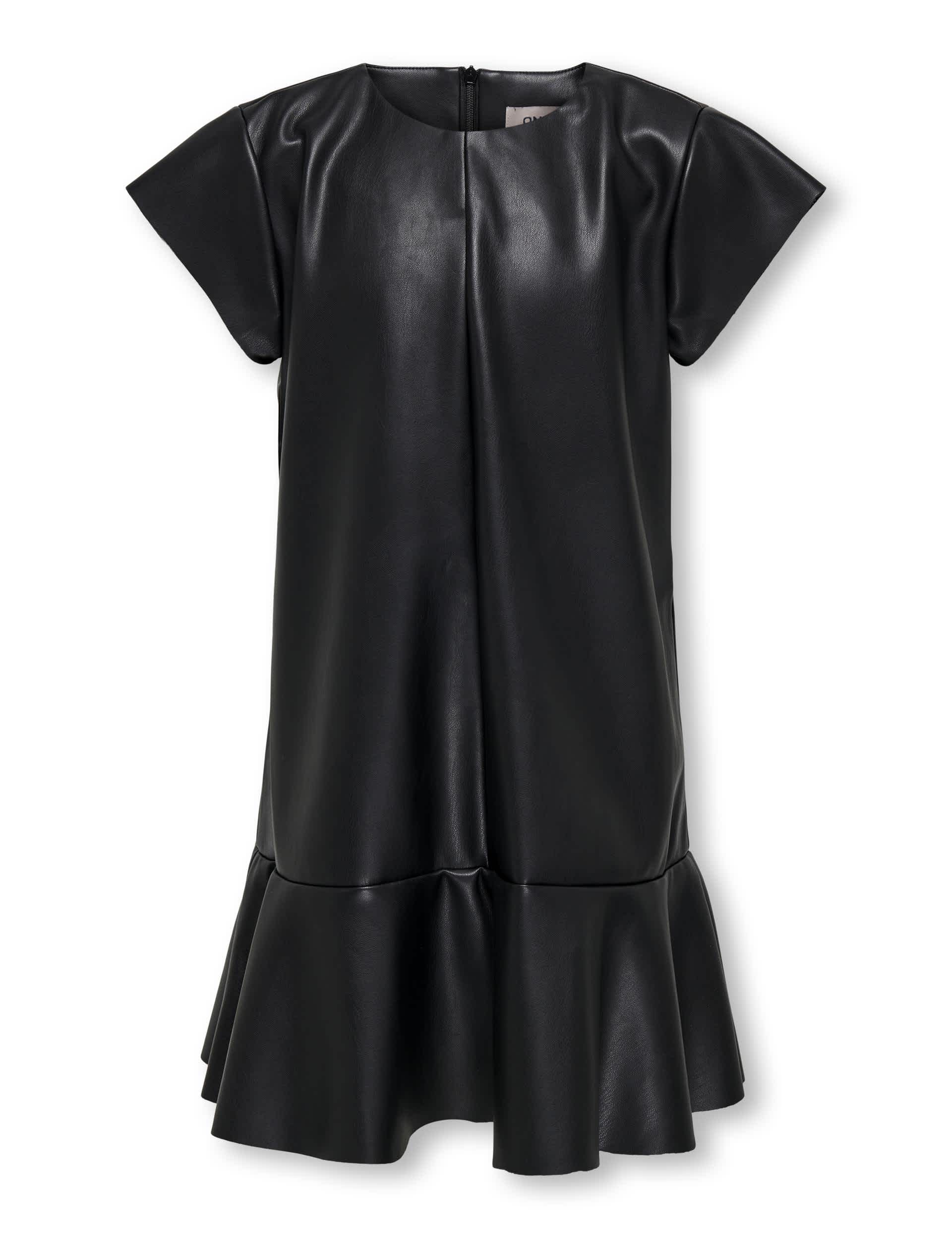 Kids Only Girls Faux Leather Dress (8-14 Yrs) - 10y - Black, Black