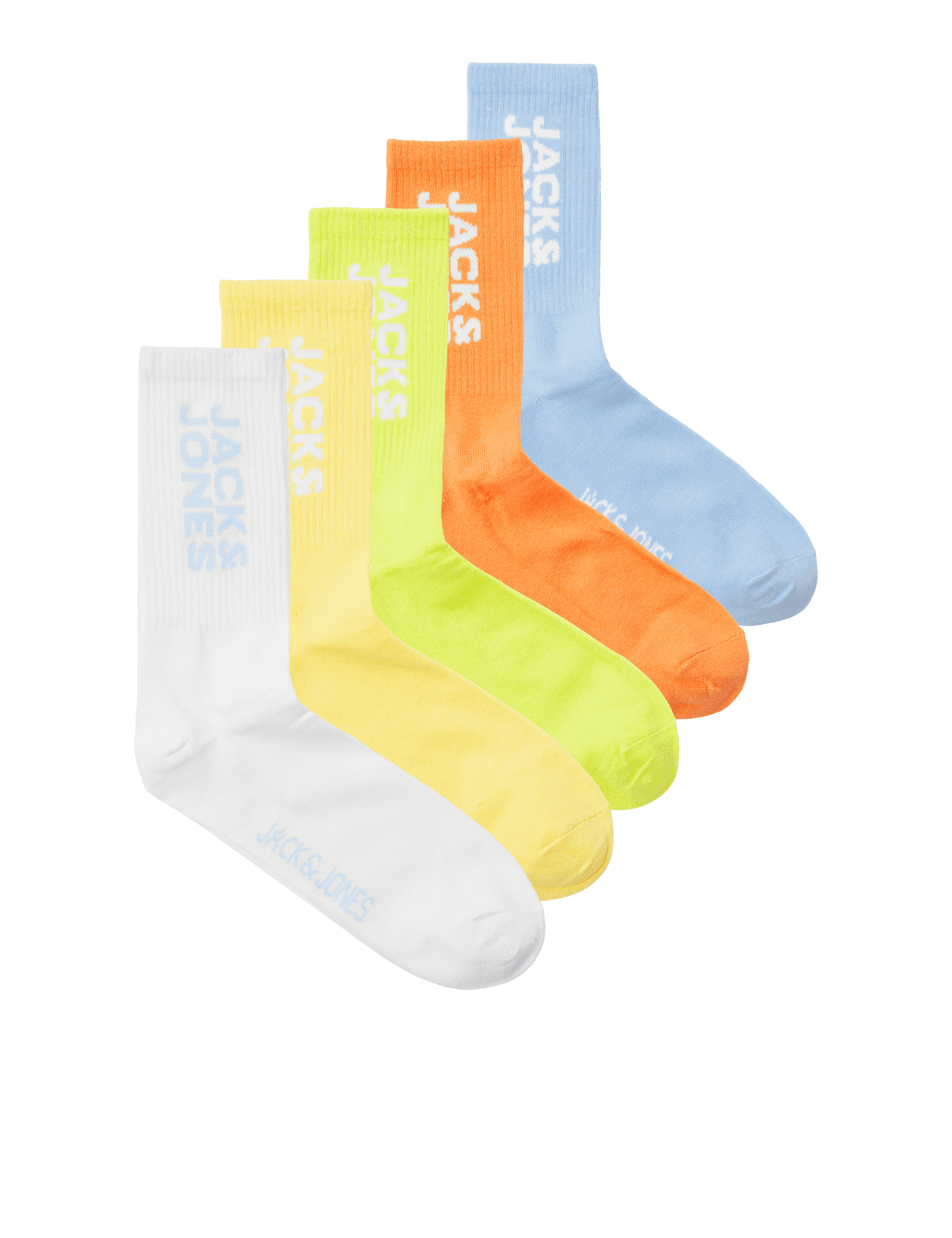 Jack & Jones Junior Boys 5pk Cotton Rich Socks - 5-9 - Multi, Multi