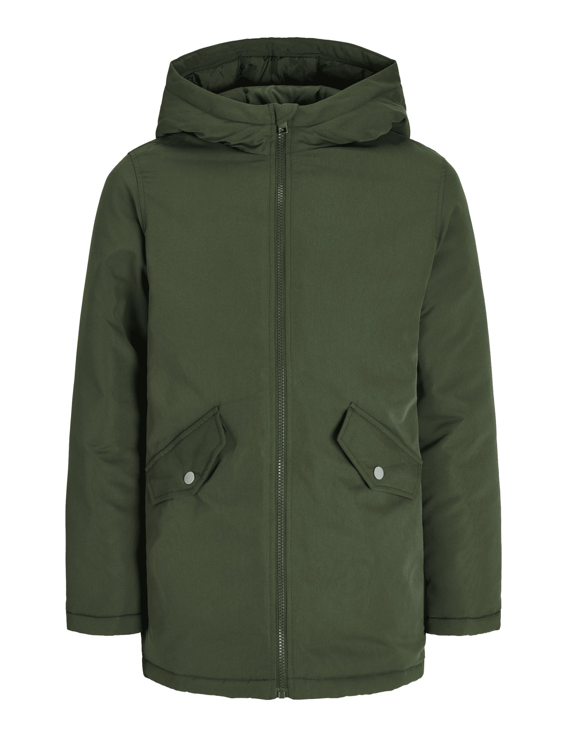 Jack & Jones Junior Boys Hooded Padded Parka (8-16 Yrs) - 14y - Green, Green