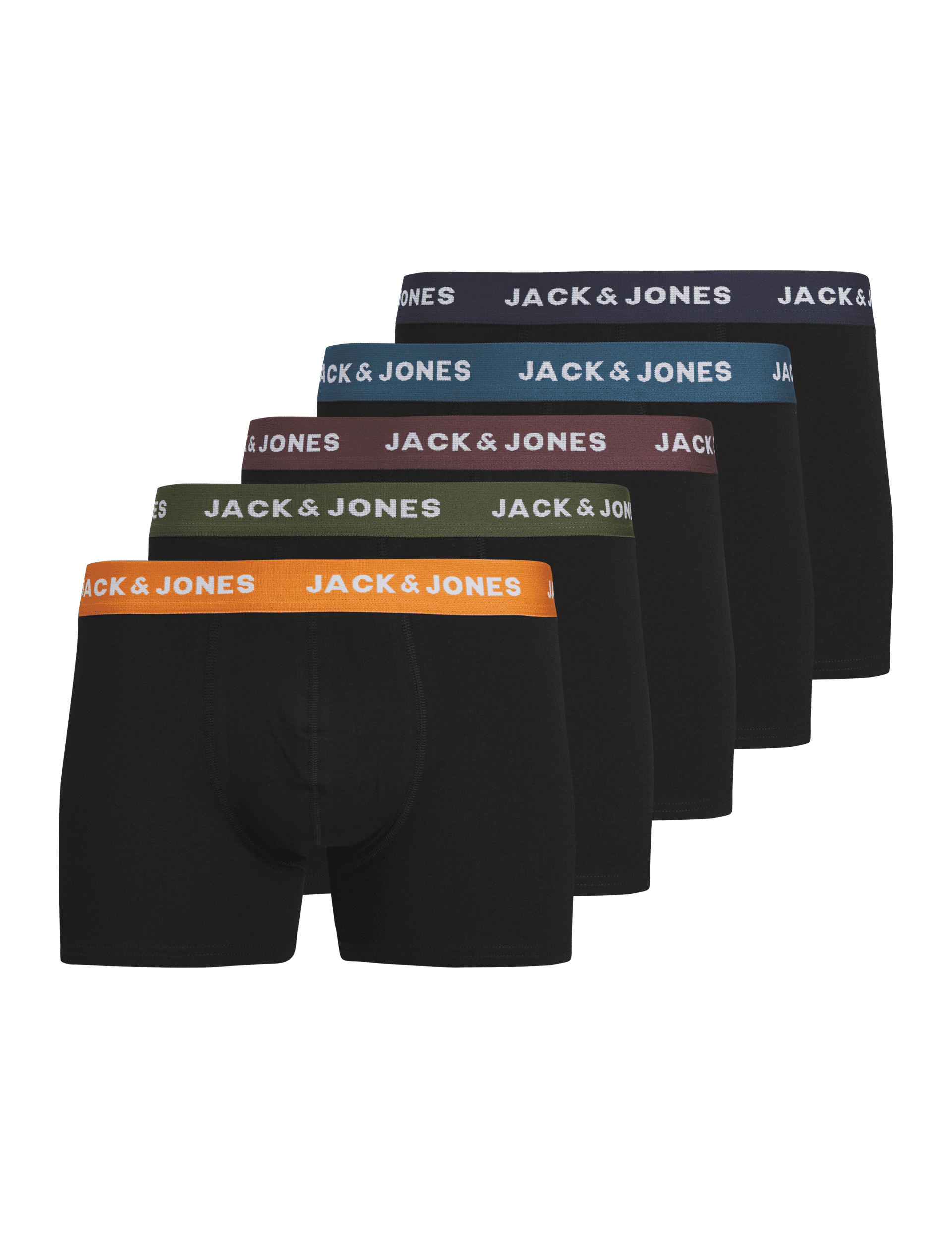Jack & Jones Junior Boys 5pk Cotton Rich Trunks