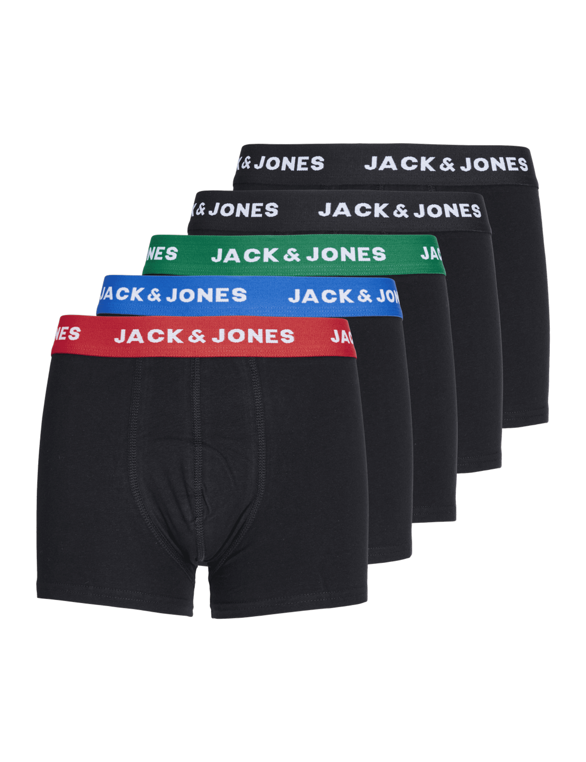 Jack & Jones Junior Boys 5pk Cotton with Stretch Trunks (8-16 Yrs) - 10y - Multi, Multi