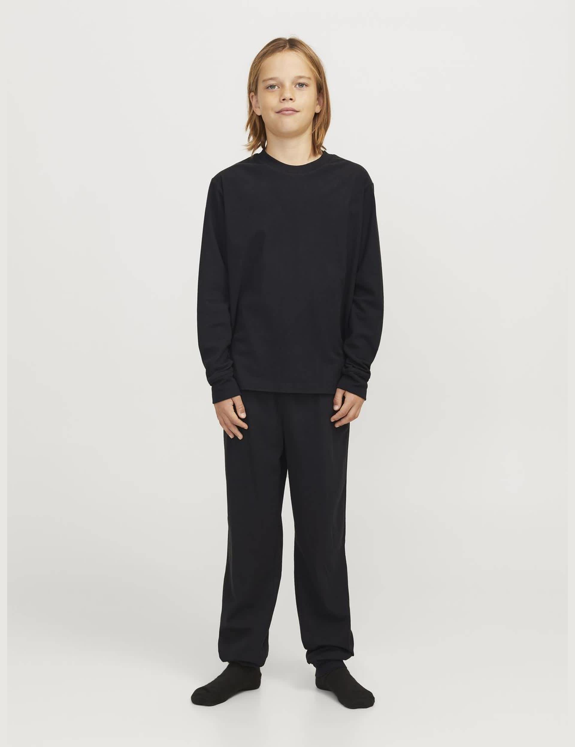 Jack & Jones Junior Boys Lounge Pyjama Set (8-16 Yrs) - 16y - Black, Khaki,Black