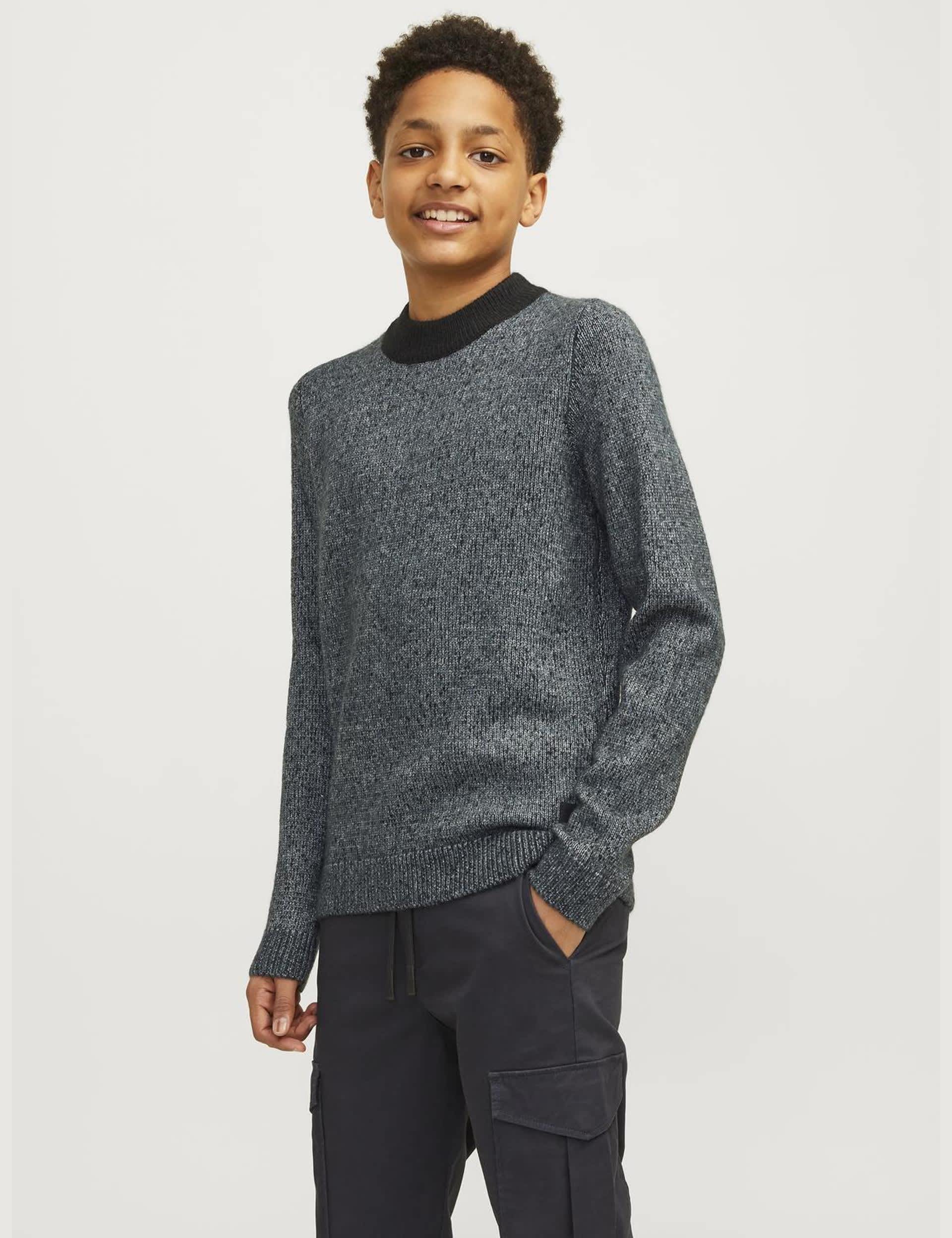 Jack & Jones Junior Boys Textured Jumper (8-16 Yrs) - 12y - Navy Mix, Navy Mix