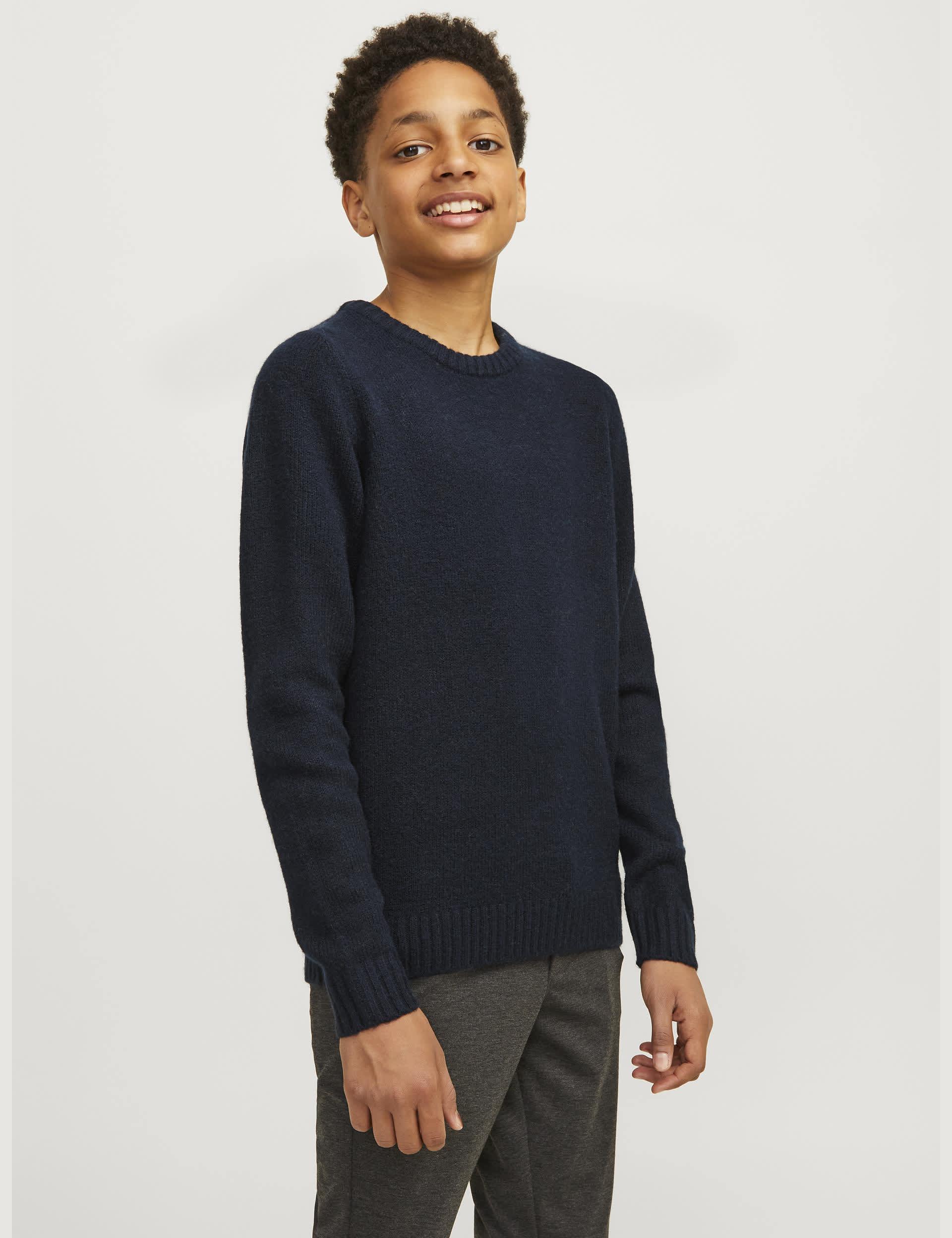 Jack & Jones Junior Boys Knitted Jumper (8-16 Yrs) - 16y - Navy, Navy,Green