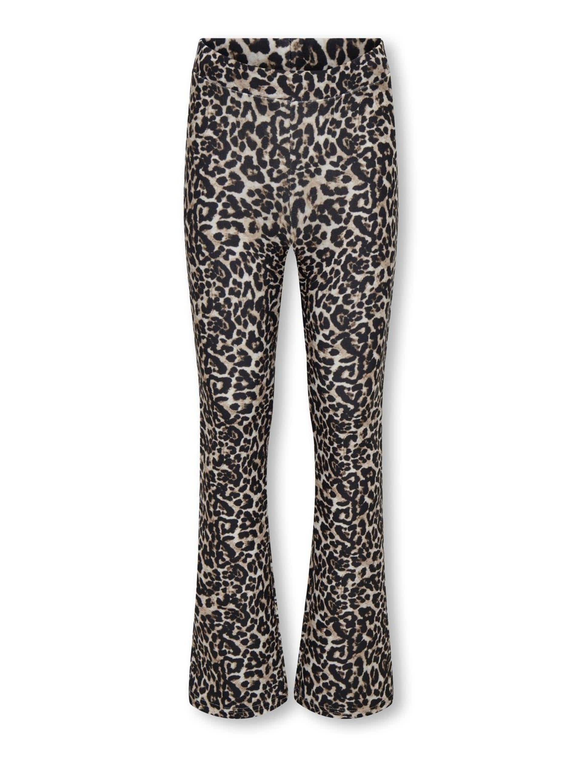 Kids Only Girls Animal Print Flared Leggings (8-14 Yrs) - 14y - Brown Mix, Brown Mix