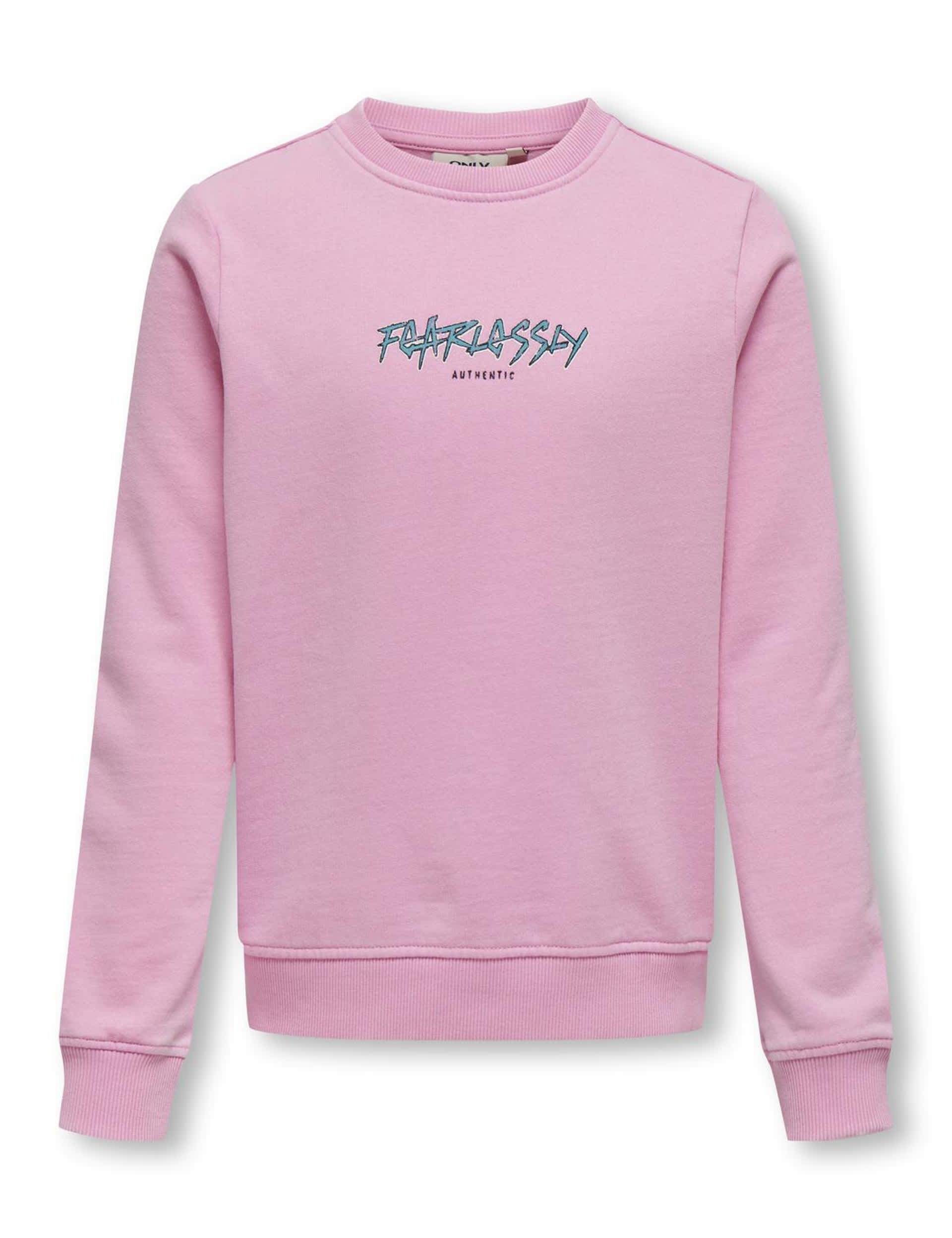 Kids Only Girls Cotton Rich Fearlessly Authentic Sweatshirt (7-14 Yrs) - 13-14 - Pink Mix, Pink Mix