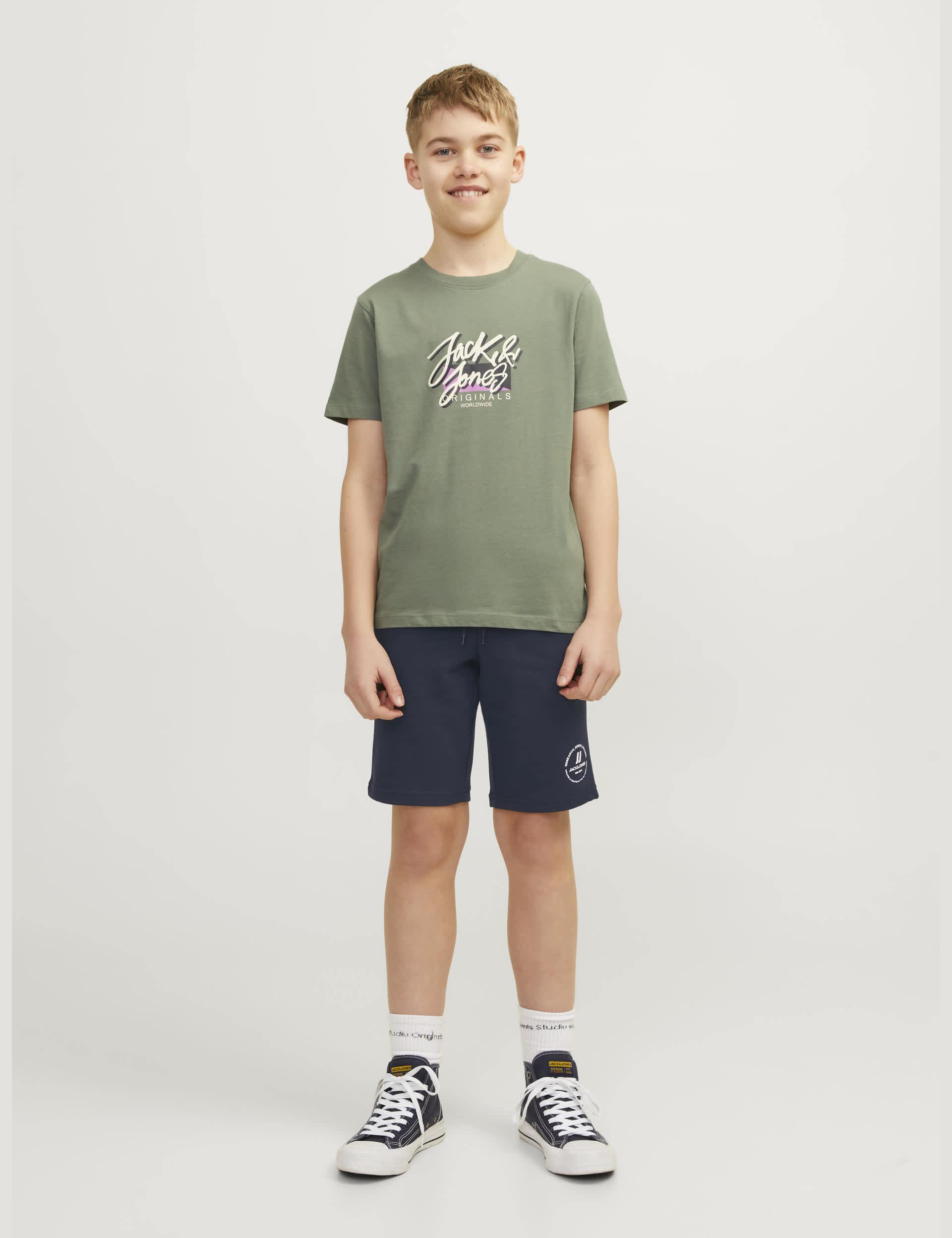 Jack & Jones Junior Boys Pure Cotton Shorts (8-16 Yrs) - 12y - Navy, Navy