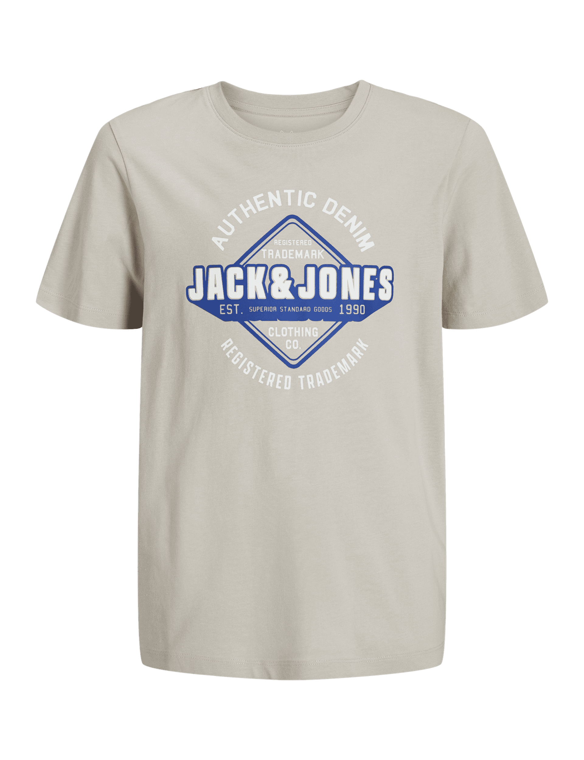 Jack & Jones Junior Boys Pure Cotton Logo Print T-Shirt (8-16 Yrs) - 12y - Beige Mix, Light Green,Be