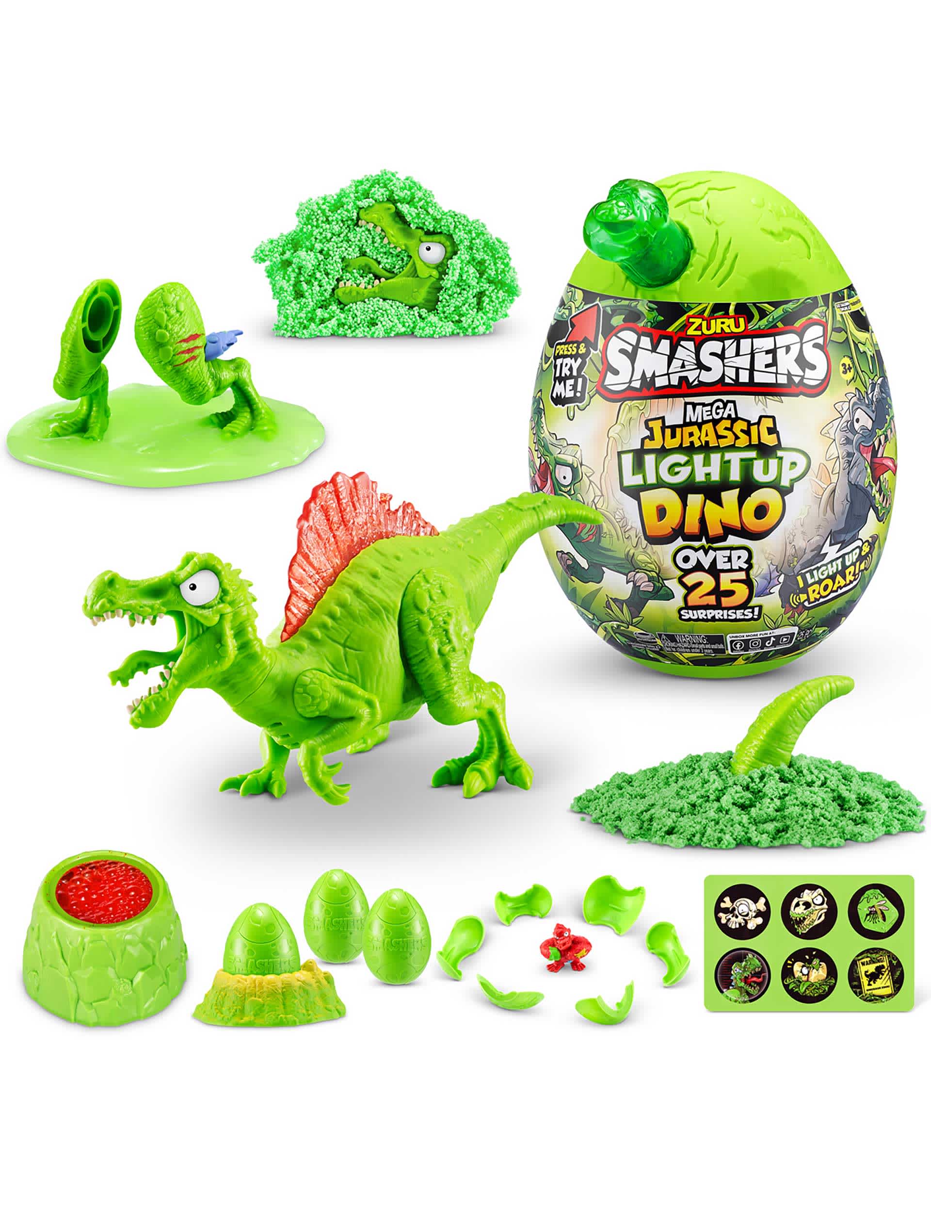 Zuru Snackles Smashers Mega Jurassic Light Up Dino Egg (3-6 Yrs)