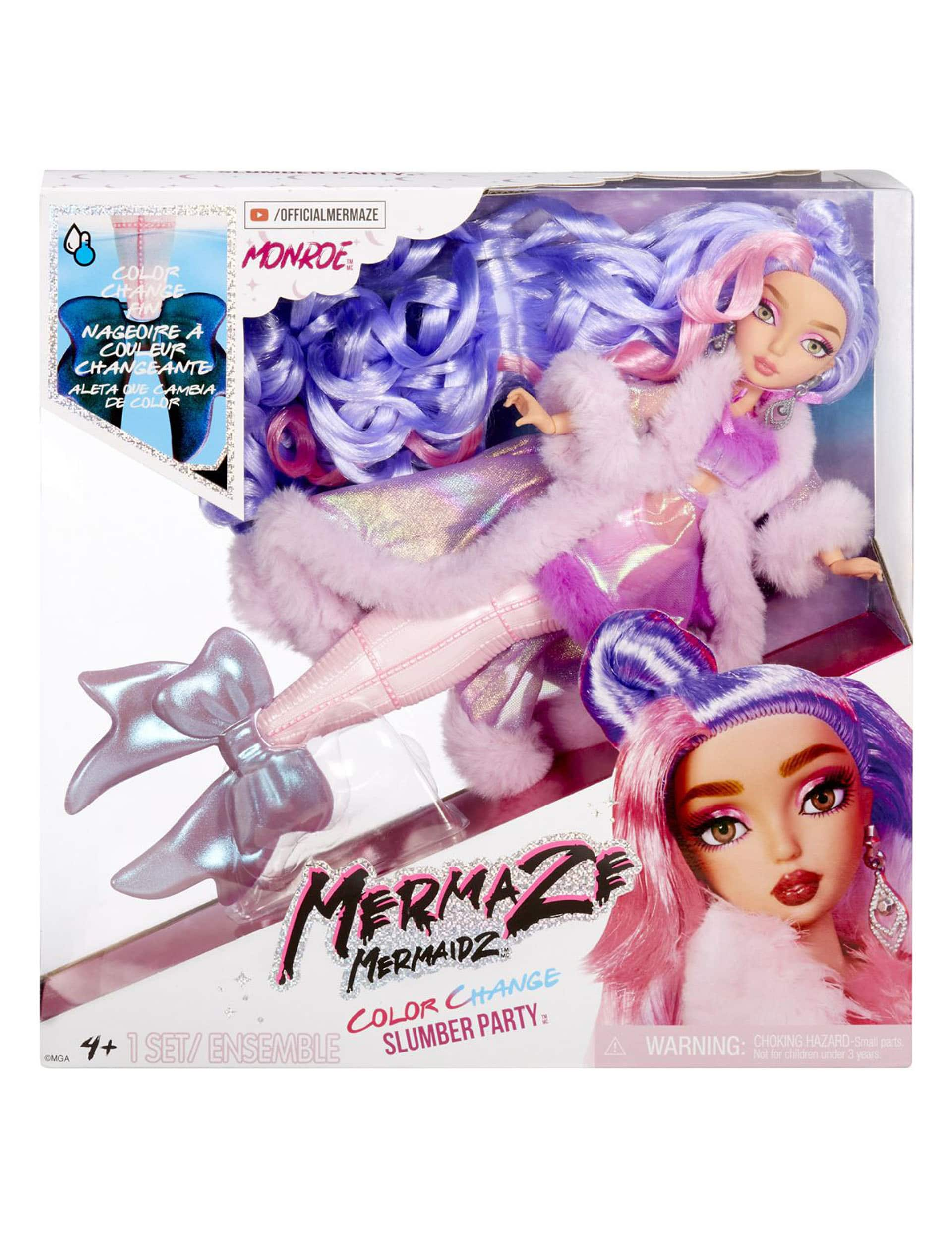 Mermaze Mermaidz Slumber Party Colour Change Doll (4-7 Yrs)