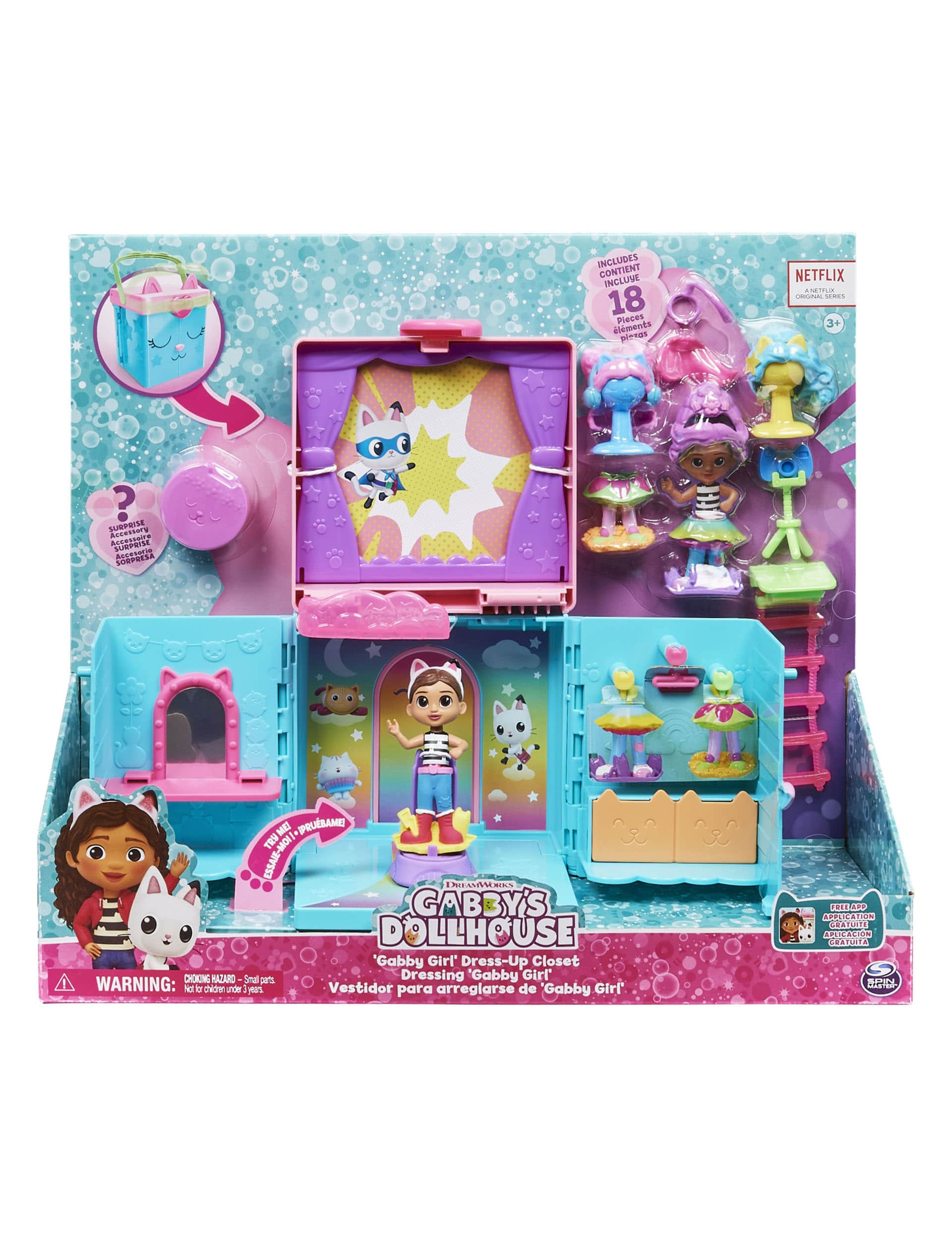 Gabby'S Dollhouse Girls Dress-Up Closet Playset (3+ Yrs)