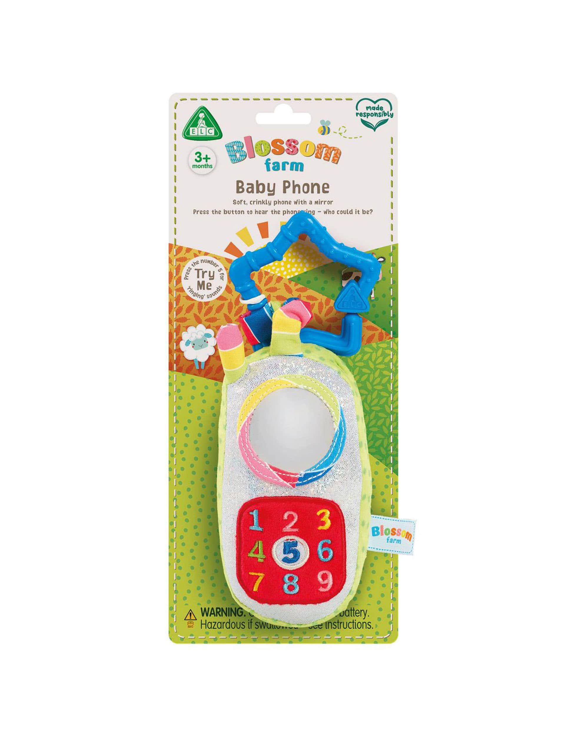 Blossom Farm Baby Phone Sensory Pram Toy