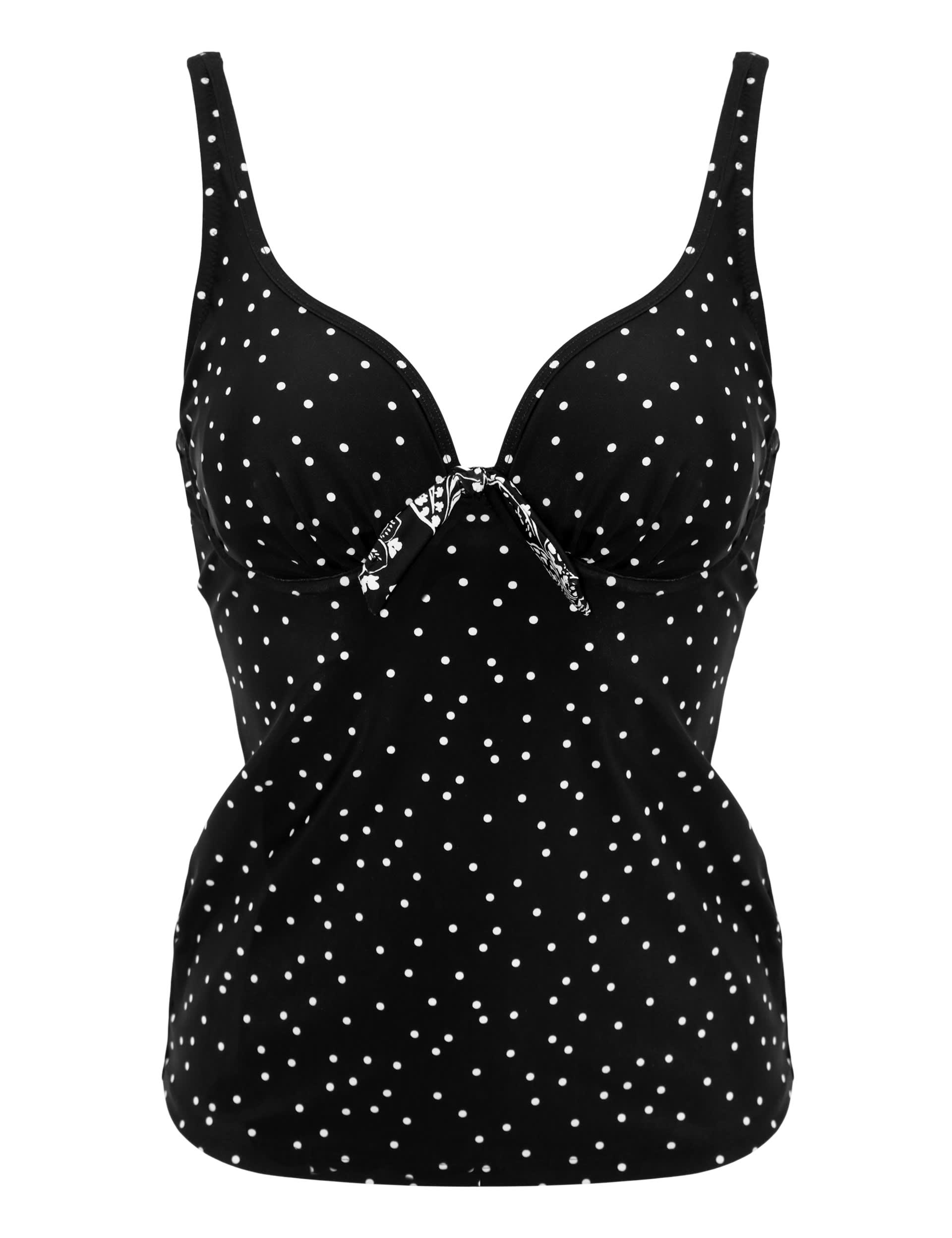 Pour Moi Women's Getaway Underwired Tankini (C-G) - 38G - White/Black, White/Black