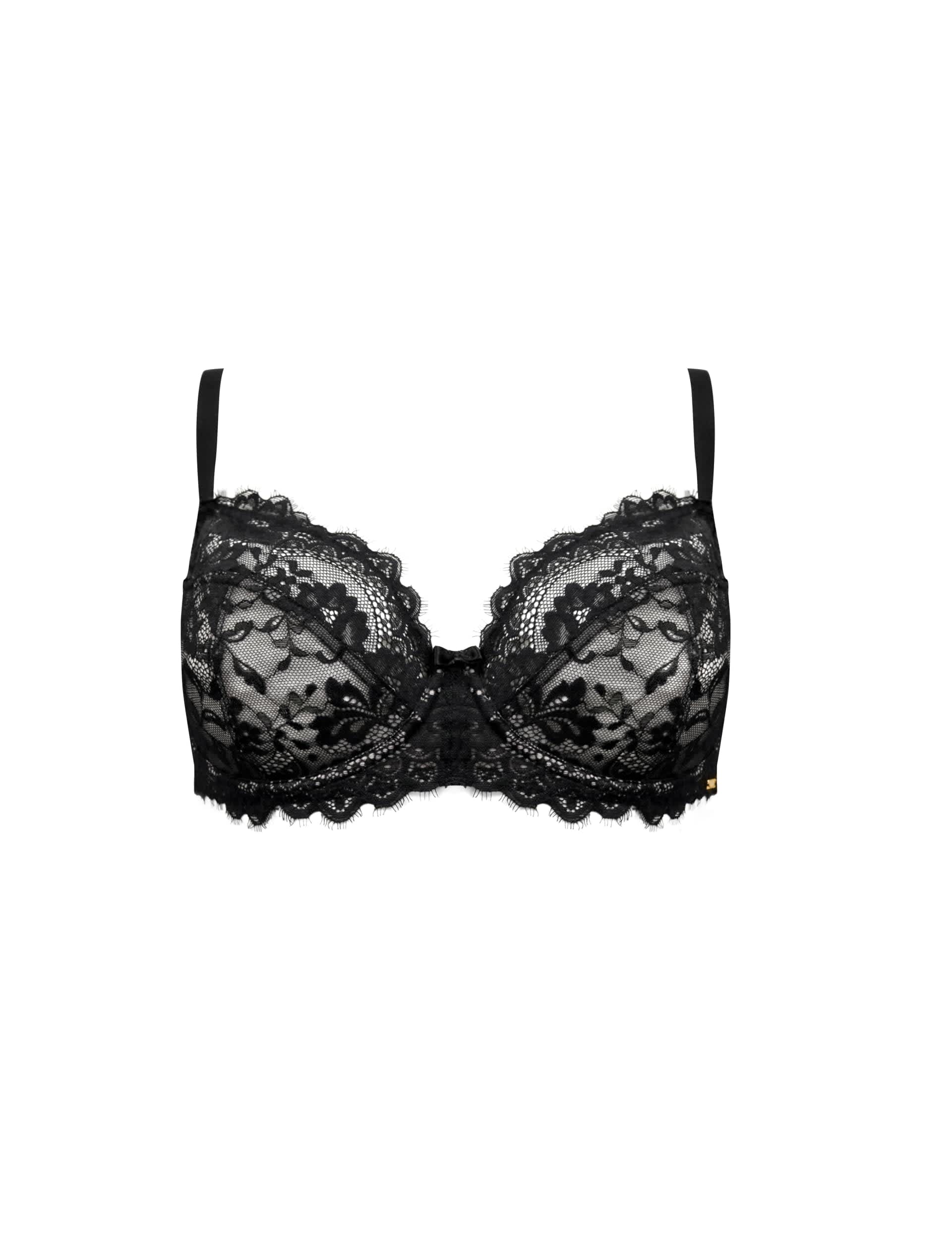 Pour Moi Women's India Lace Wired Bra - 36D - Black, Black