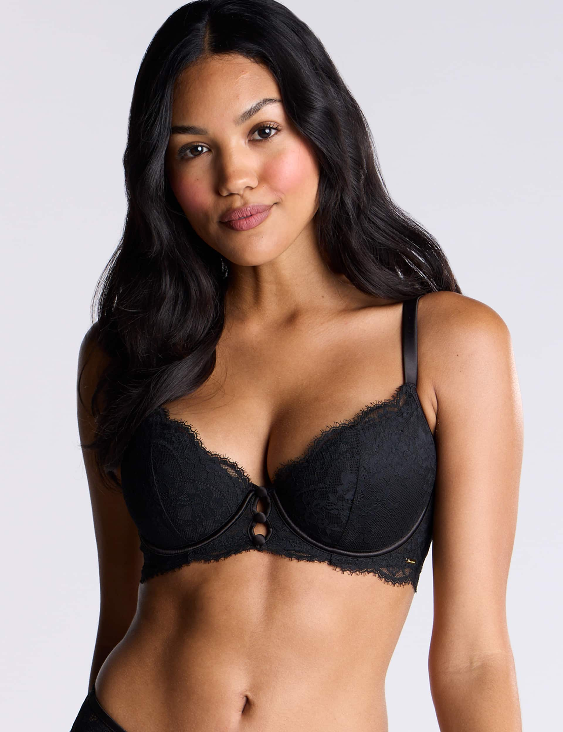 Boux Avenue Women's Harri Wired Balcony Bra - 36DD - Black Mix, Black Mix