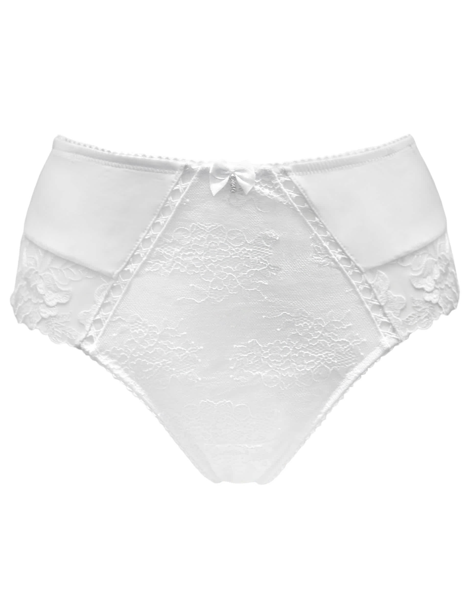 Pour Moi Women's Sofia Lace Embroidered Full Briefs - 14 - White, Black,White,Beige