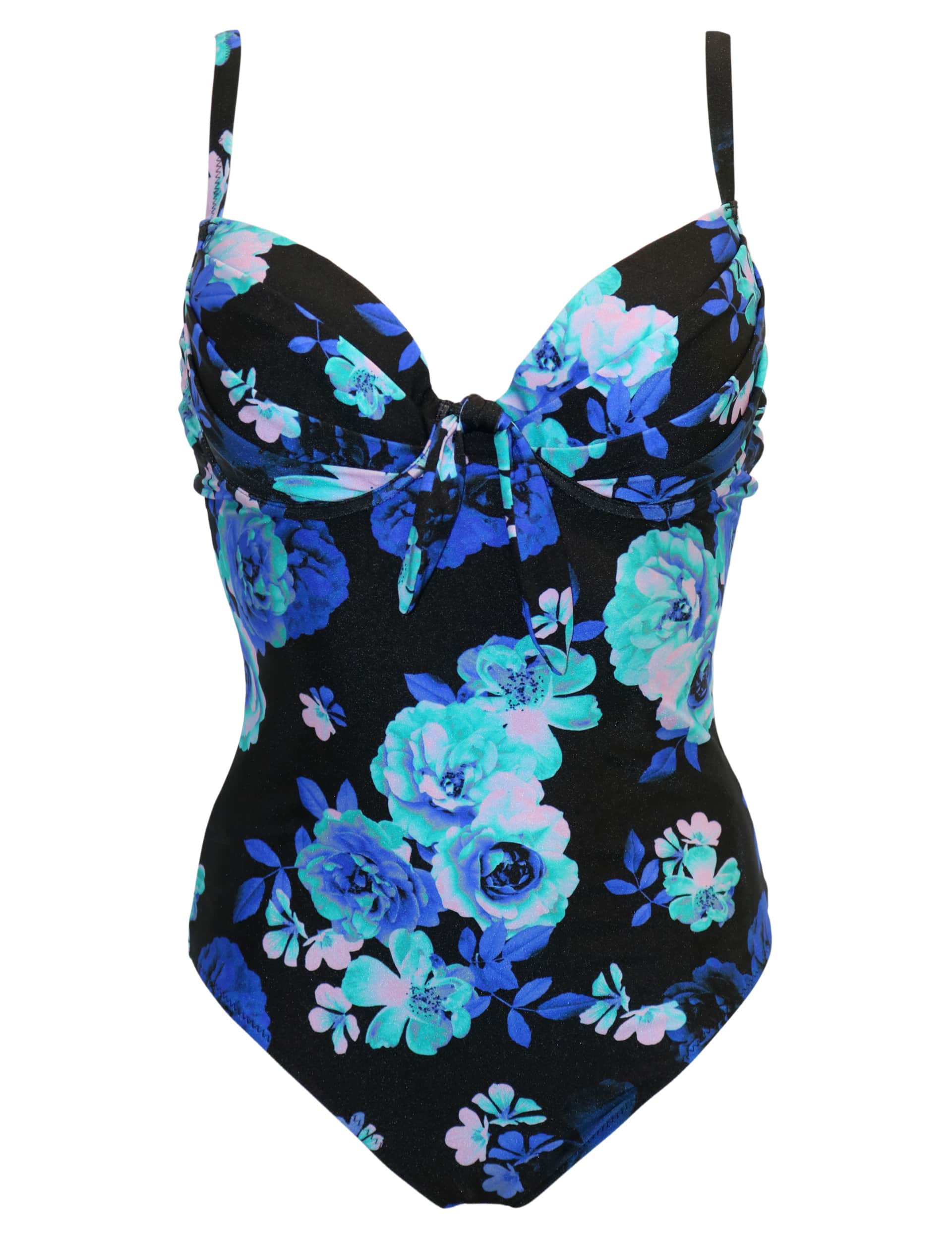 Pour Moi Women's Portofino Printed Wired Padded Swimsuit (B-G) - 36DD - Blue Mix, Blue Mix