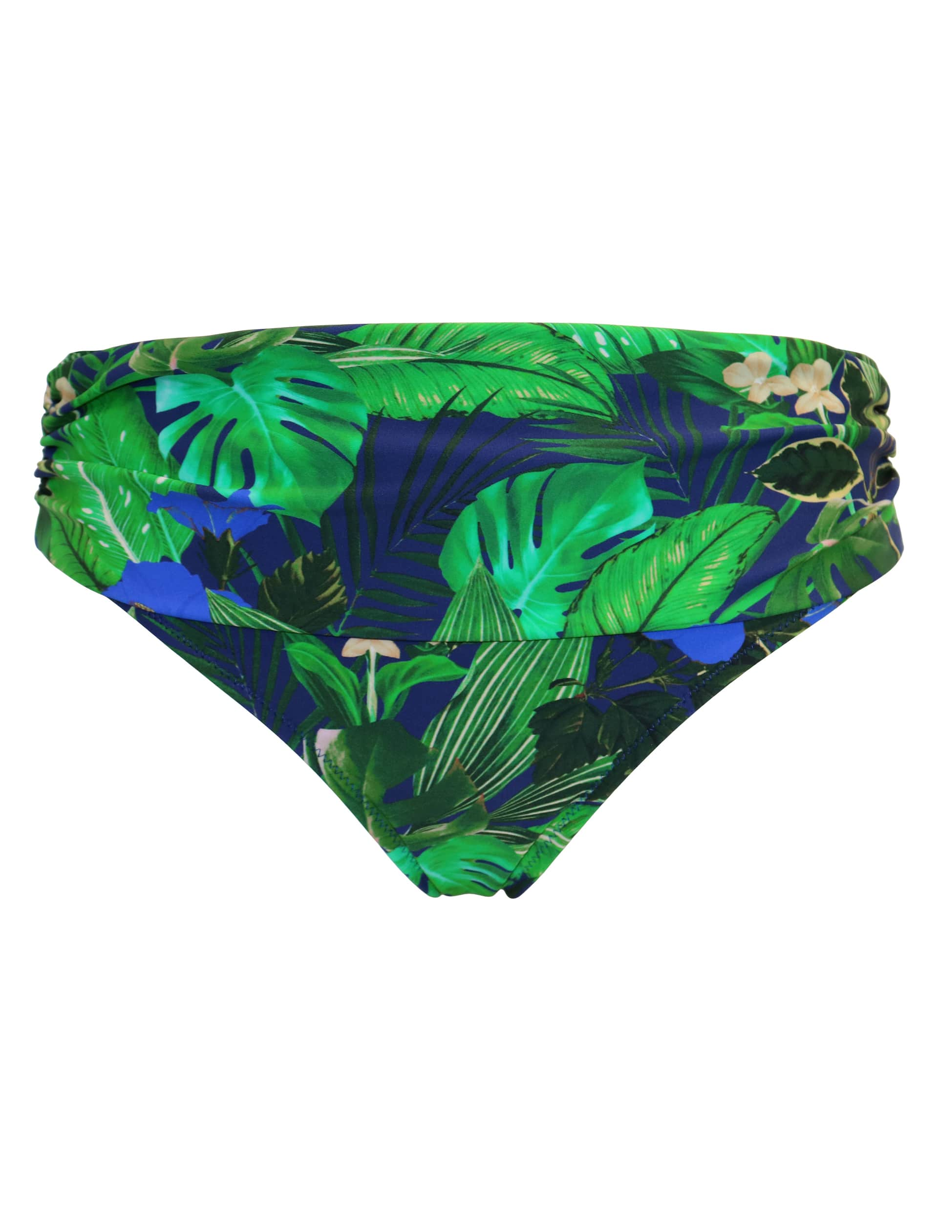 Pour Moi Women's Palermo Printed Ruched Bikini Bottoms - 14 - Blue Mix, Blue Mix