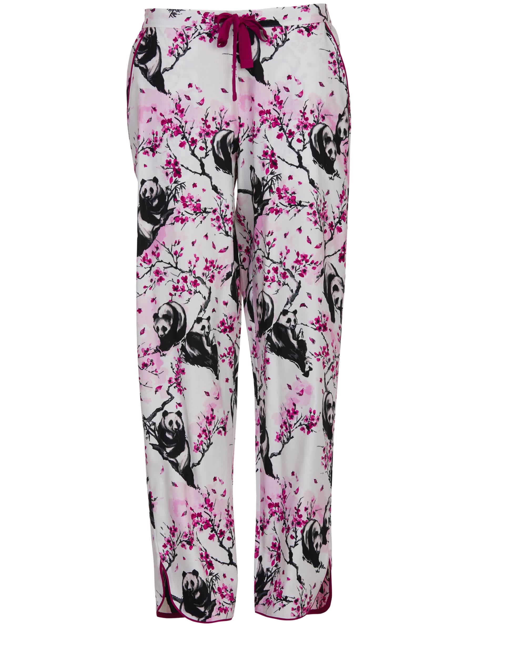 Cyberjammies Women's Pure Cotton Panda Print Pyjama Bottoms - 6 - White Mix, White Mix