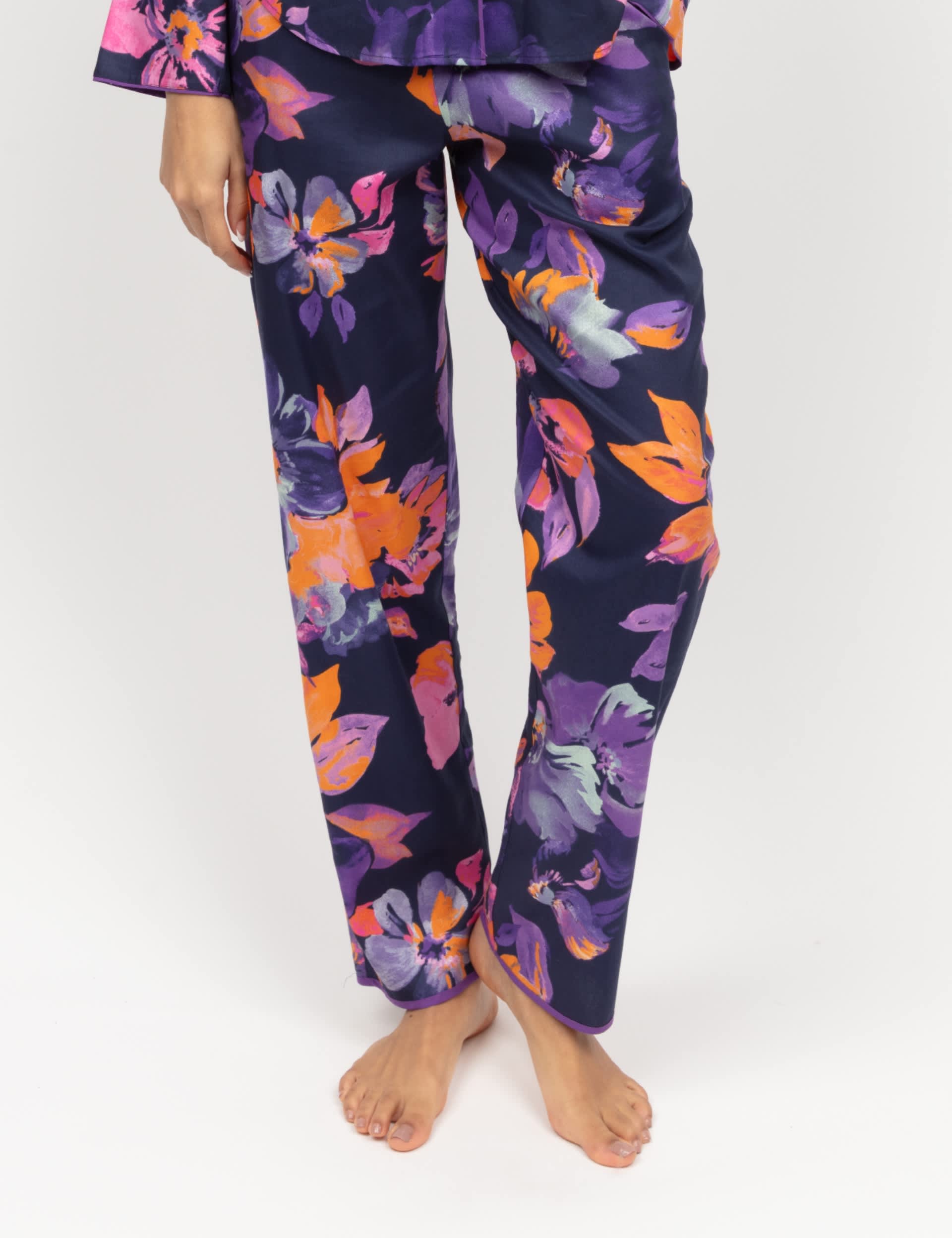 Cyberjammies Women's Cotton Modal Floral Pyjama Bottoms - 12 - Navy Mix, Navy Mix