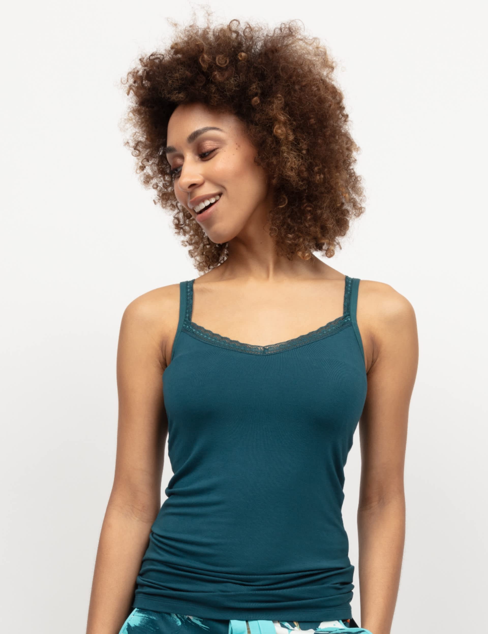 Cyberjammies Women's Modal Rich Lace Trim Vest