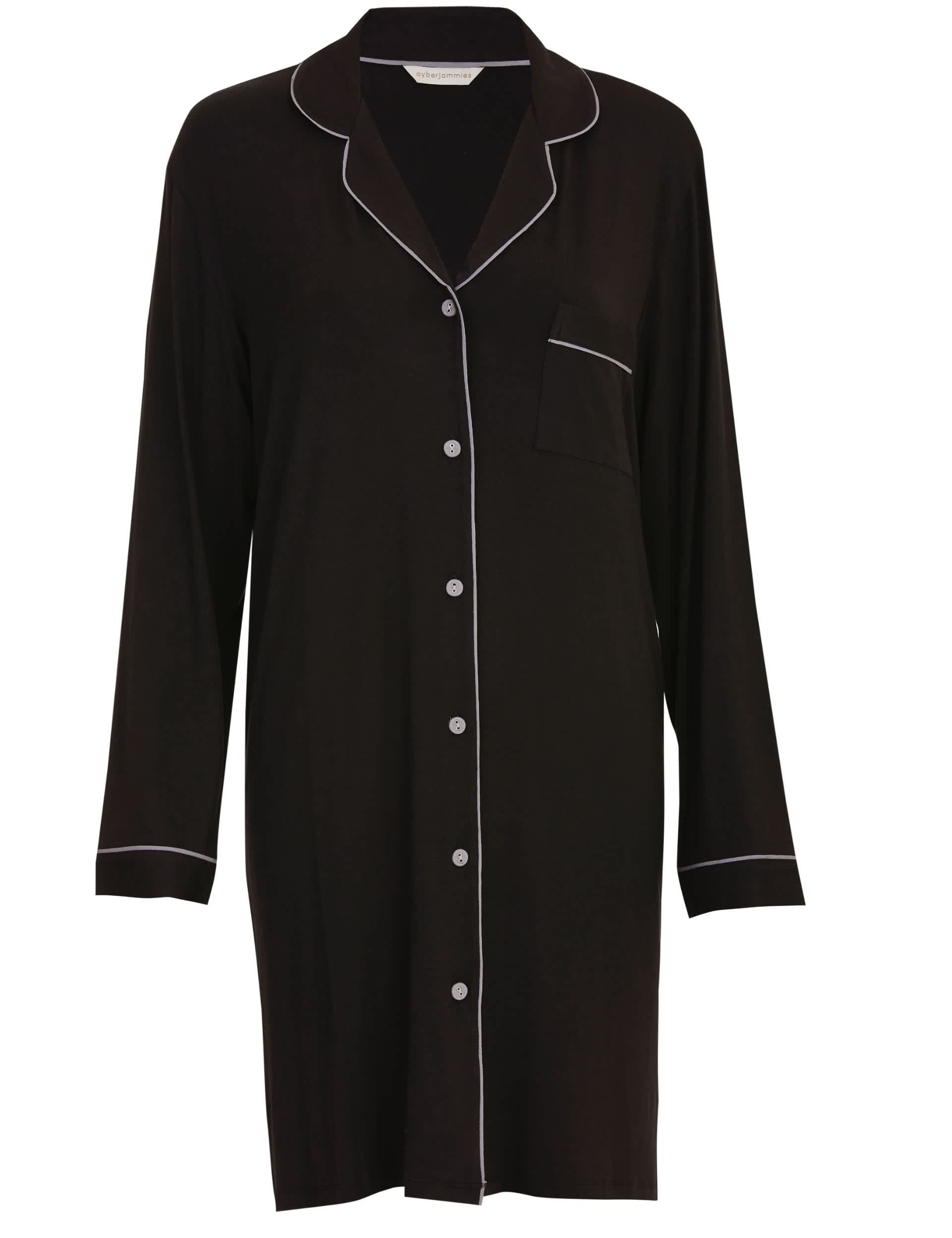 Cyberjammies Women's Jersey Revere Nightshirt - 12 - Black, Black