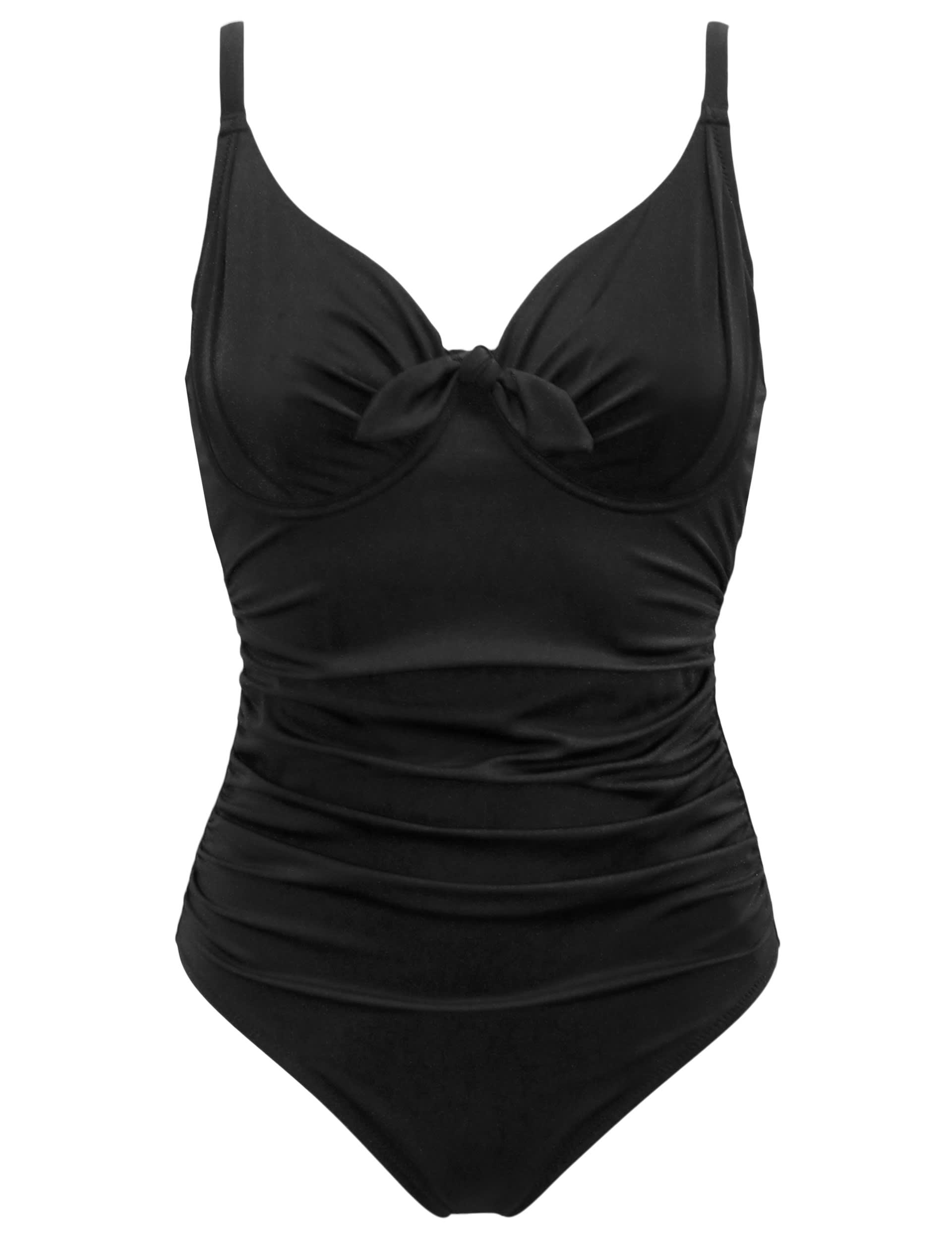 Pour Moi Women's St Kitts Wired Plunge Swimsuit - 36G - Black, Black