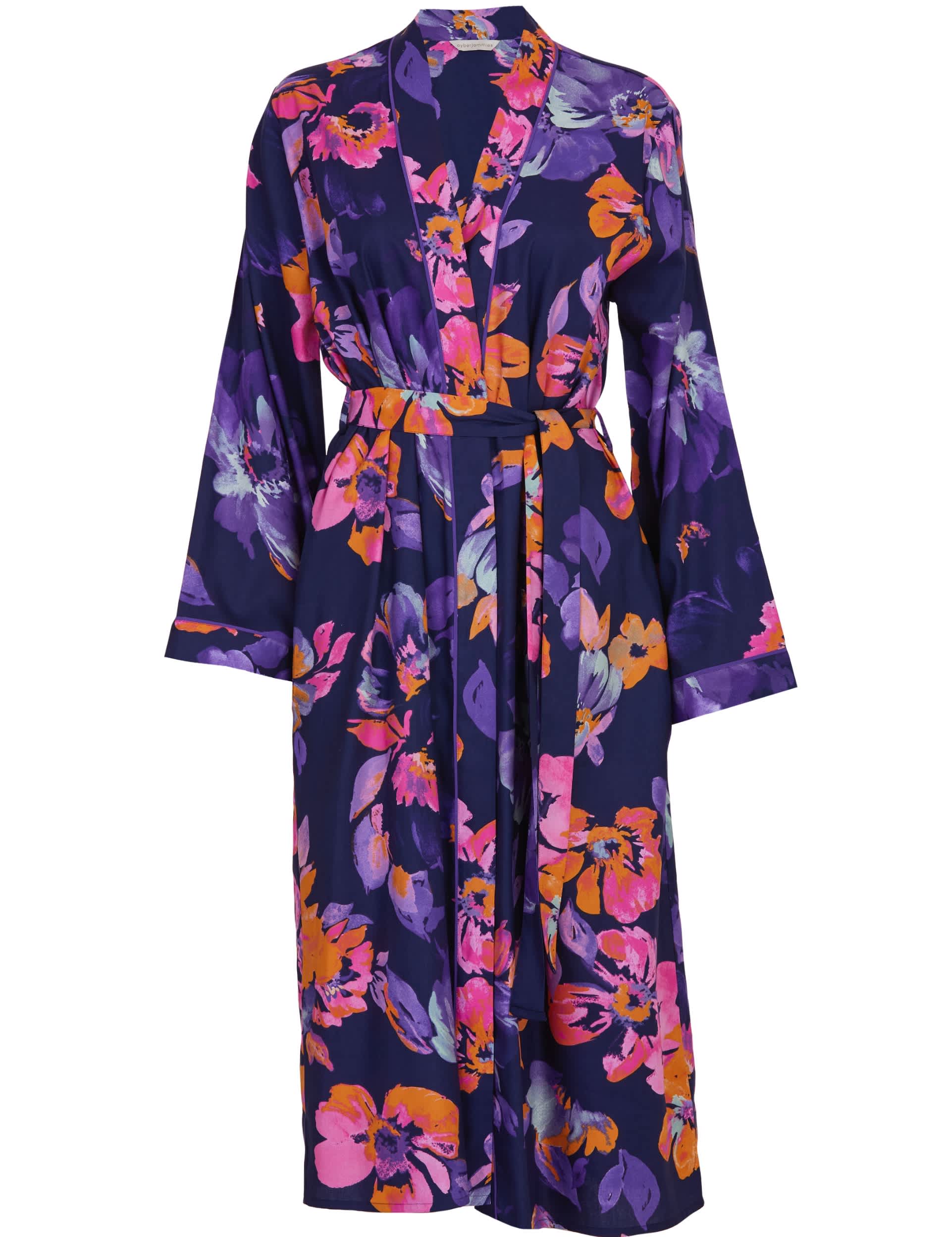 Cyberjammies Women's Floral Dressing Gown - 8 - Navy Mix, Navy Mix