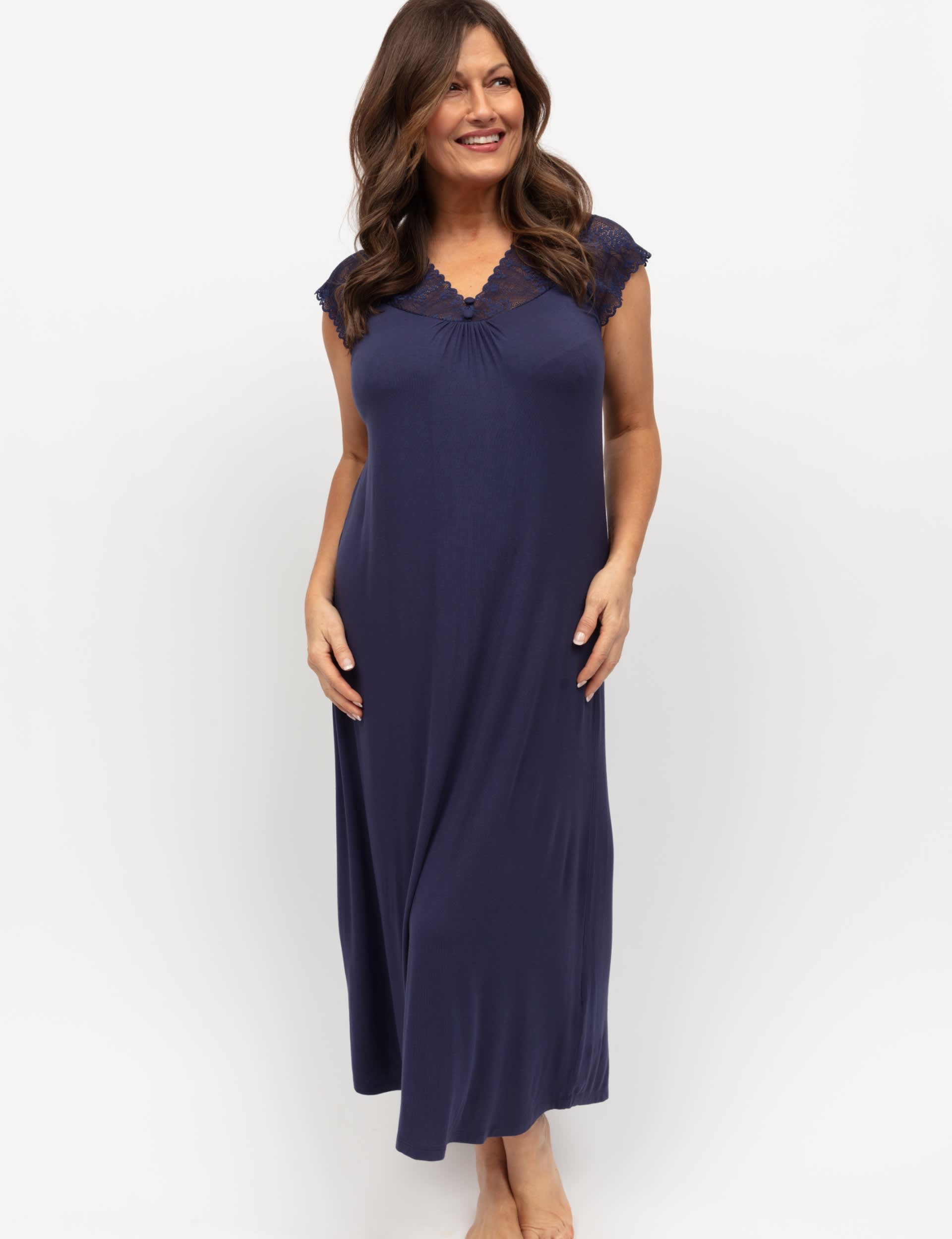 Cyberjammies Women's Jersey Nightdress - 16 - Navy, Navy