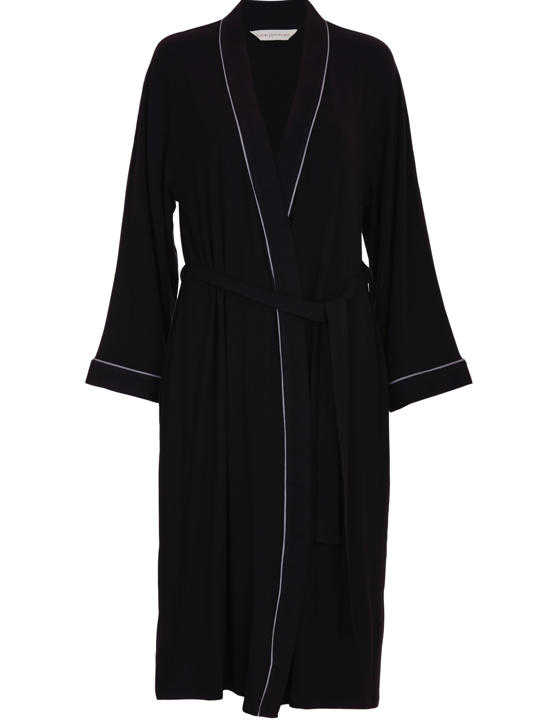 Cyberjammies Women's Jersey Dressing Gown - 14 - Black, Black