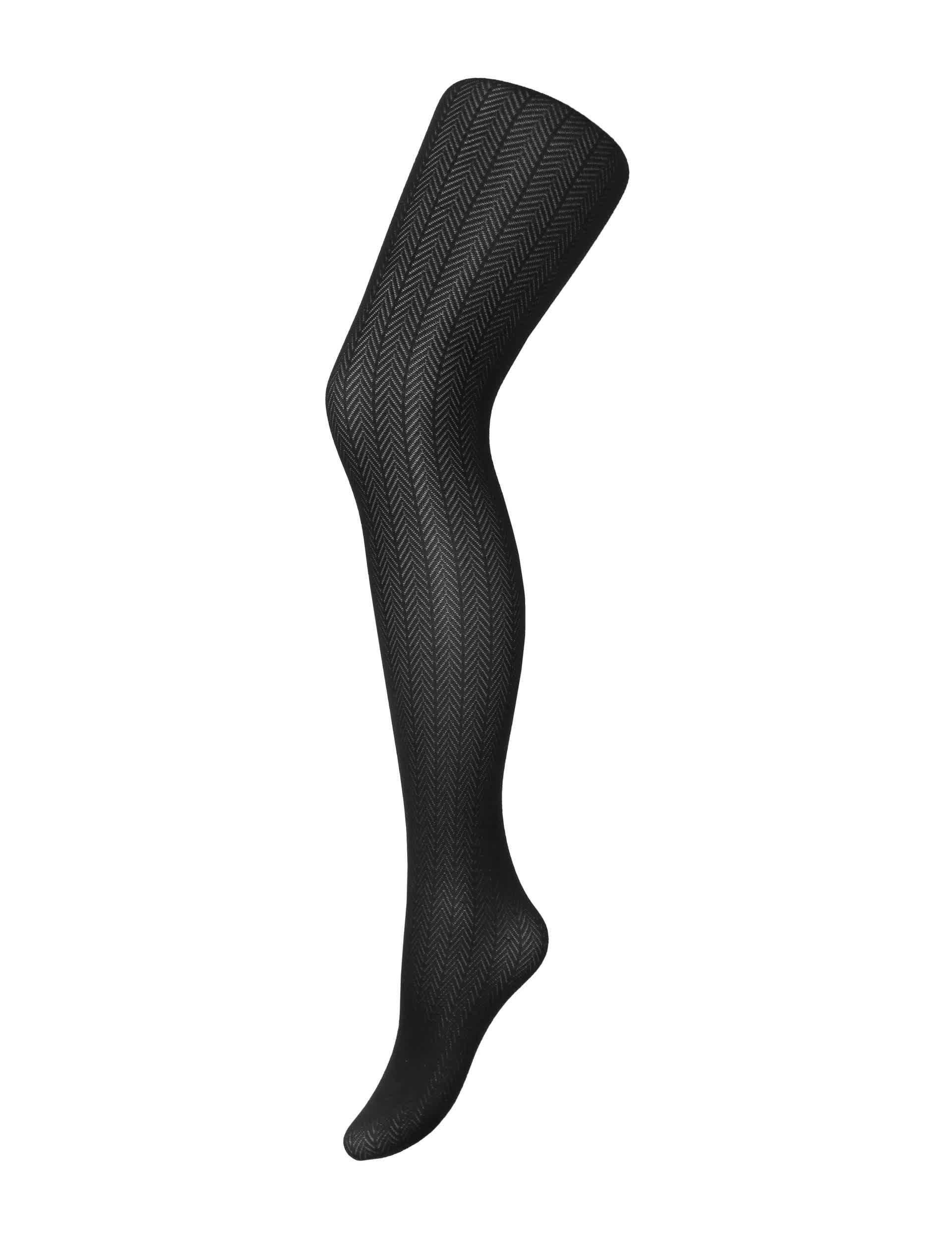 Pour Moi Women's 50 Denier Herringbone Tights - Black, Black