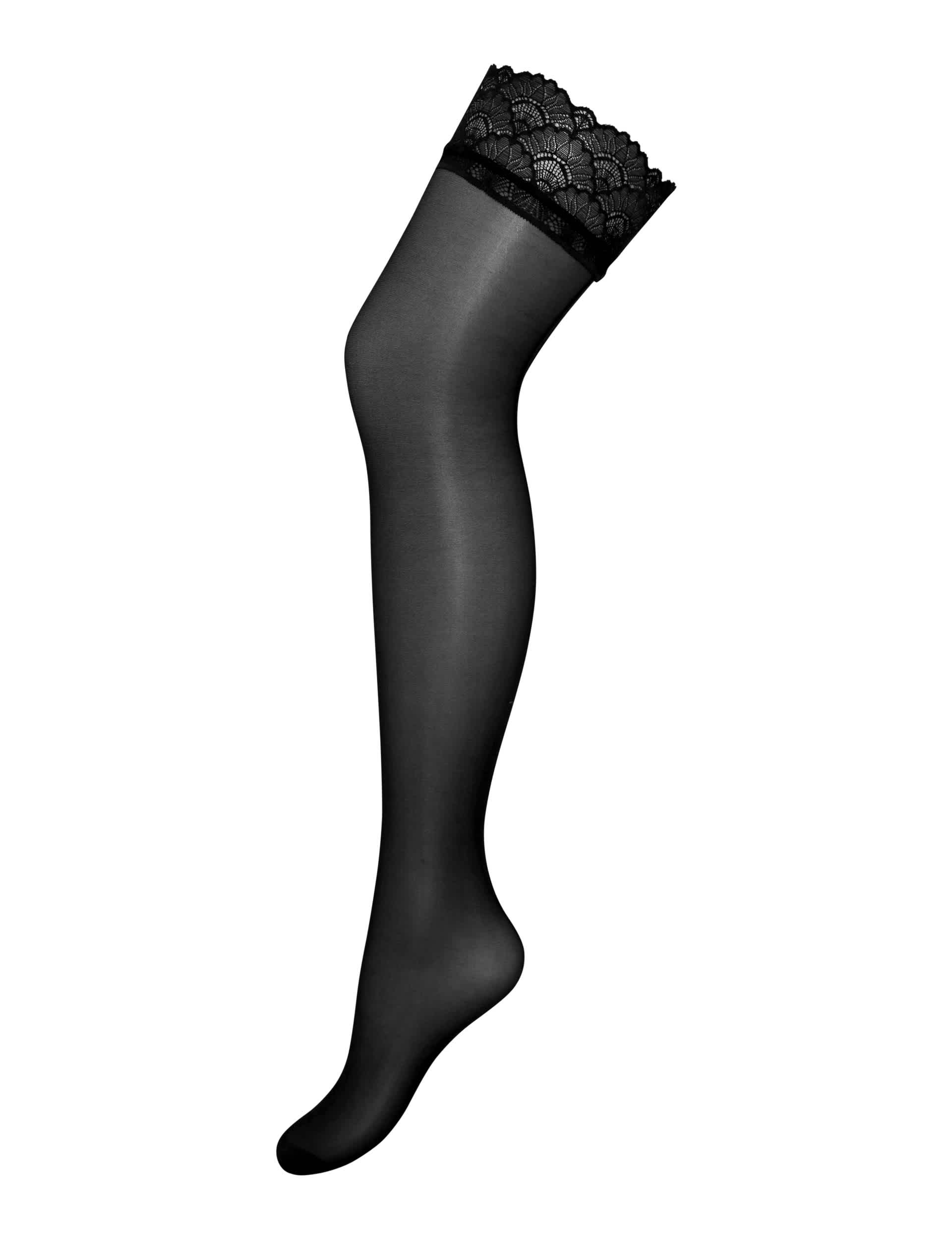 Pour Moi Women's 15 Denier Hold-Ups - M-L - Black, Black