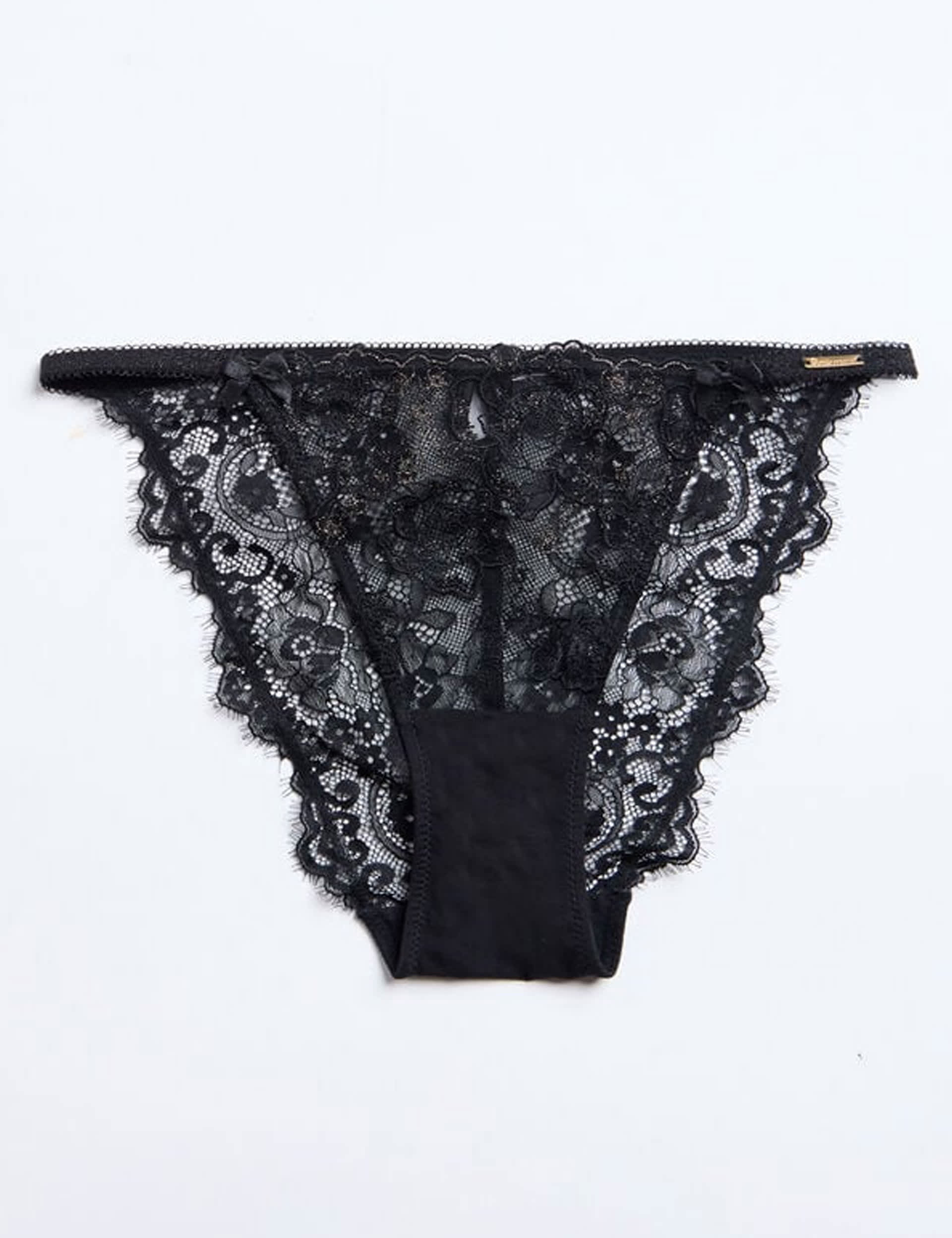 Boux Avenue Women's Luna Lace Tanga Knickers - 10 - Black Mix, Black Mix