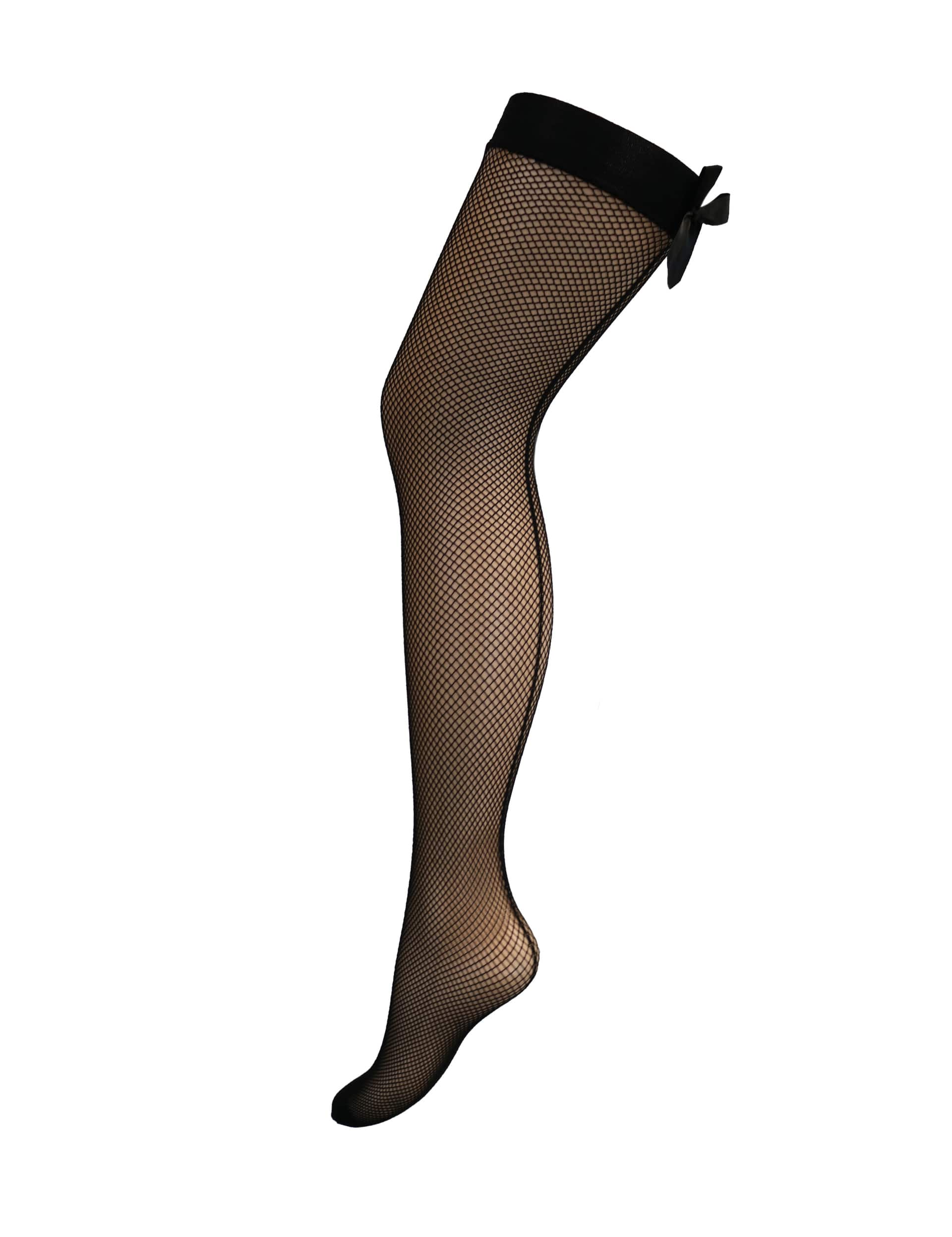 Pour Moi Women's All Wrapped Up Fishnet Stockings - S-M - Black, Black