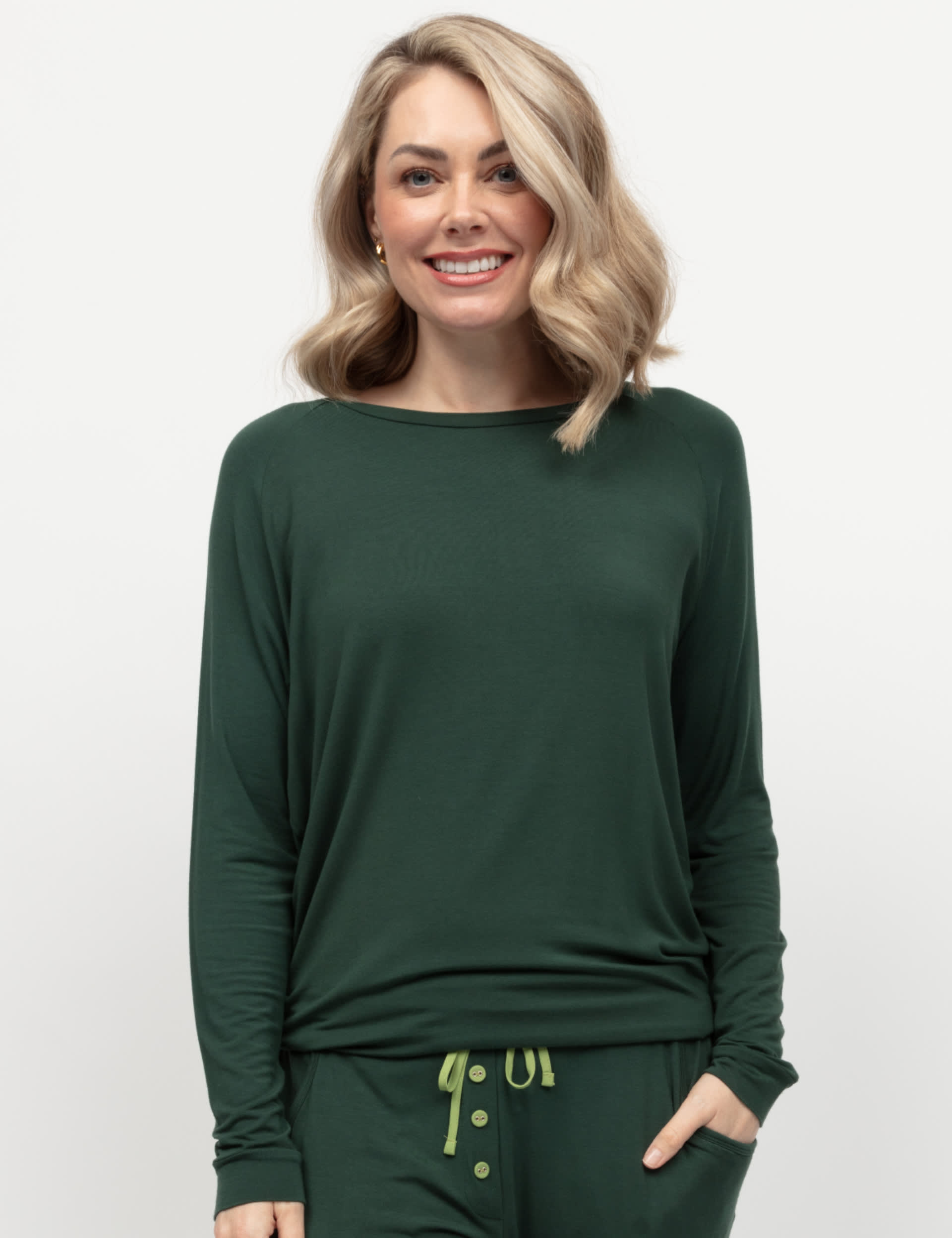 Cyberjammies Women's Jersey Pyjama Top - 14 - Green, Green