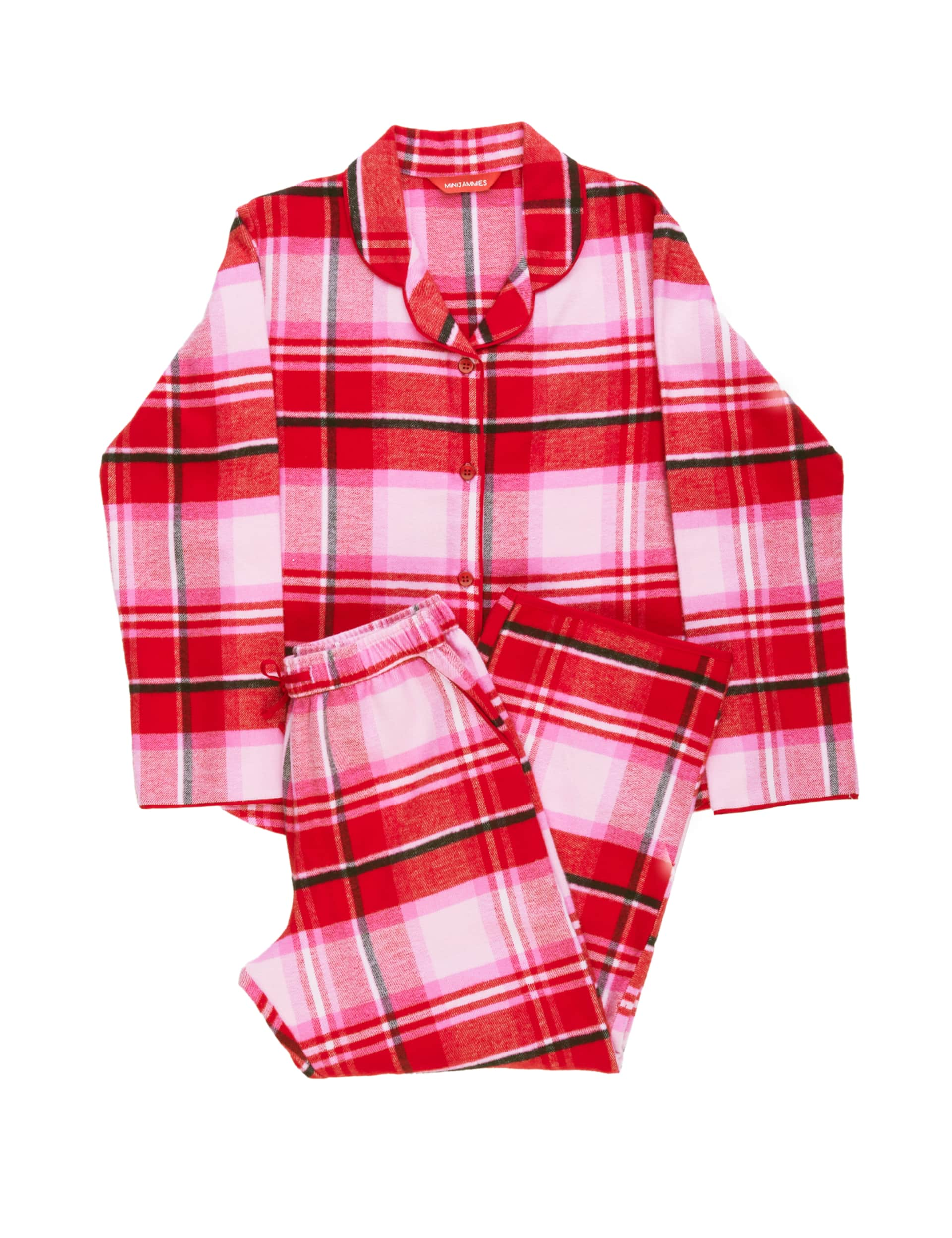 Cyberjammies Kid's Family Pure Cotton Checked Pyjamas - 6-7 Y - Red Mix, Red Mix