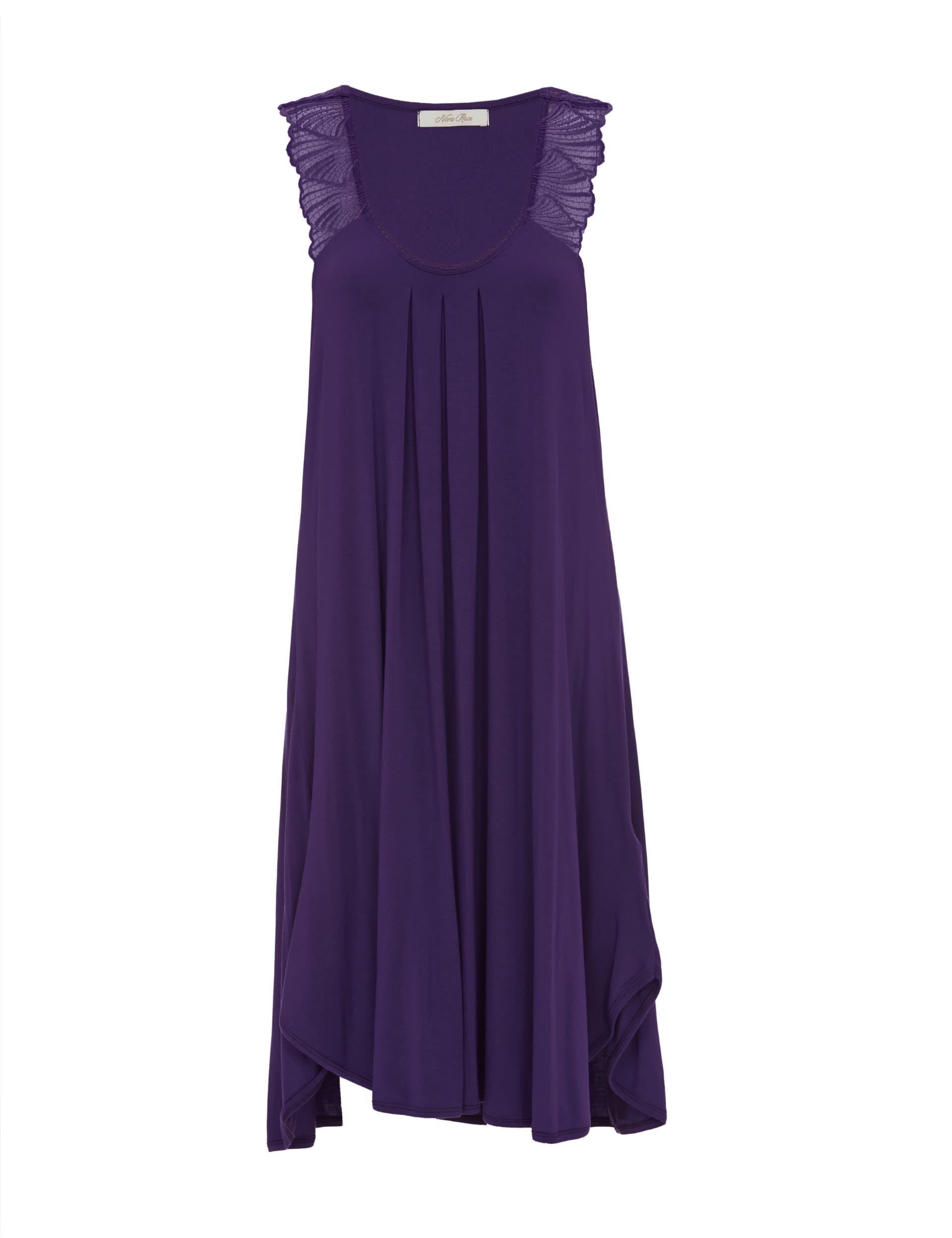 Cyberjammies Women's Jersey Lace Trim Strappy Nightdress - 16 - Purple, Purple