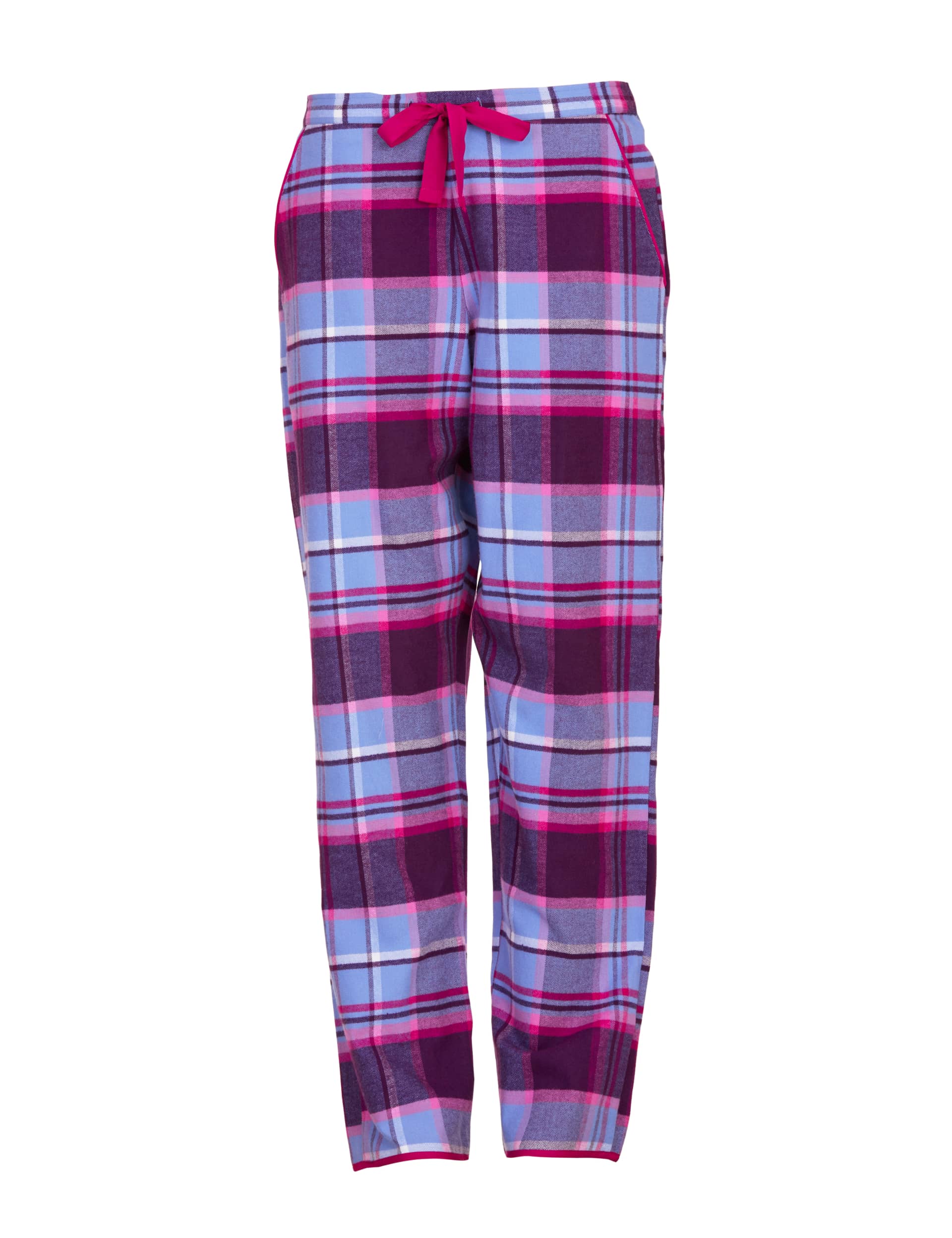 Cyberjammies Women's Pure Cotton Checked Pyjama Bottoms - 28 - Dark Purple, Dark Purple