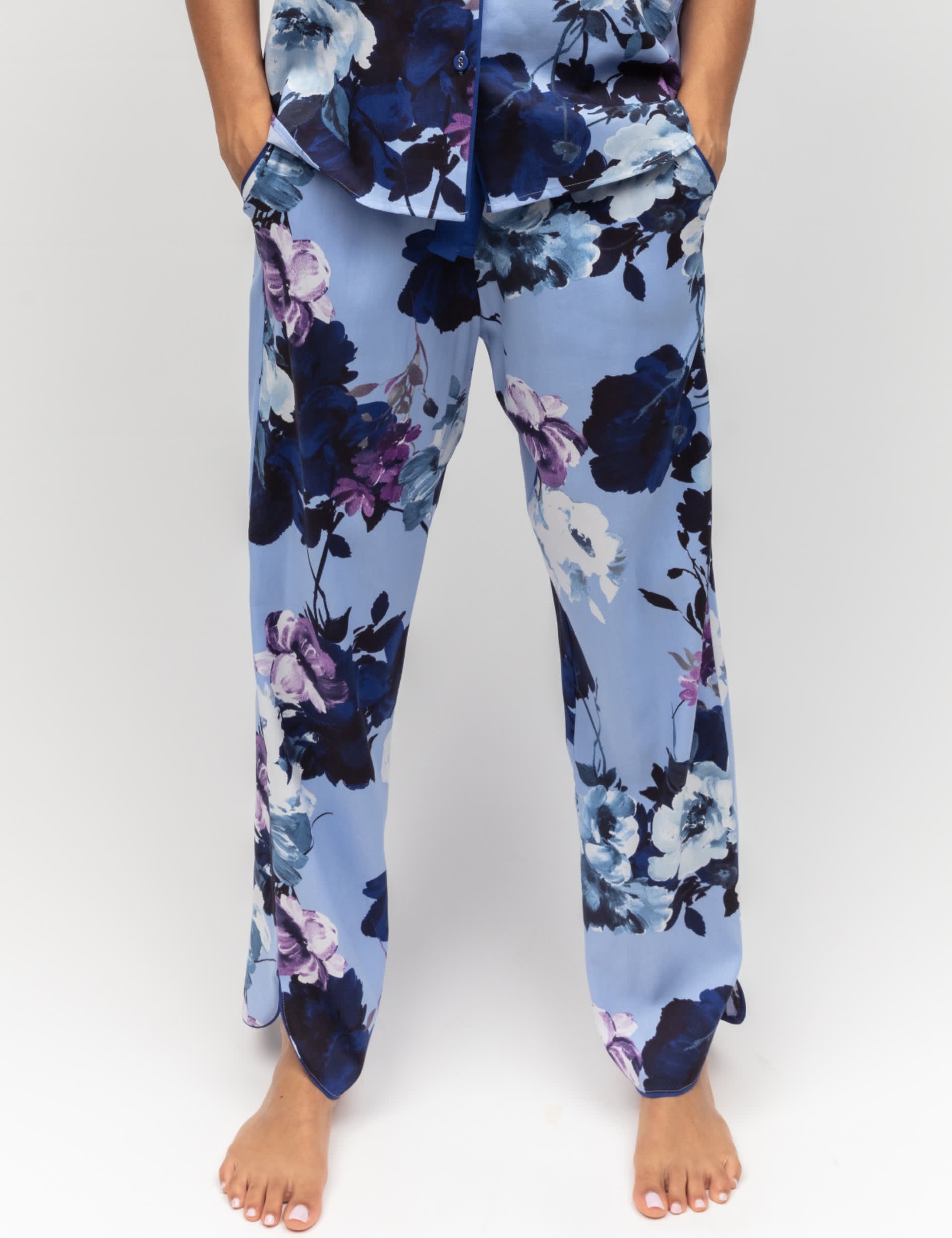 Cyberjammies Women's Cotton Modal Floral Pyjama Bottoms - 26 - Blue Mix, Blue Mix